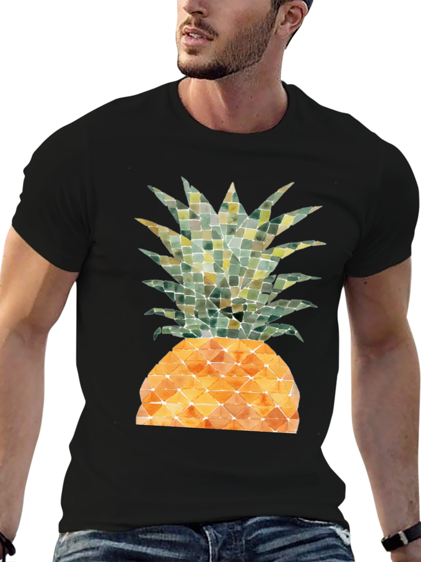 Pineapple Graphic T-Shirt - Tropical Fruit Design
