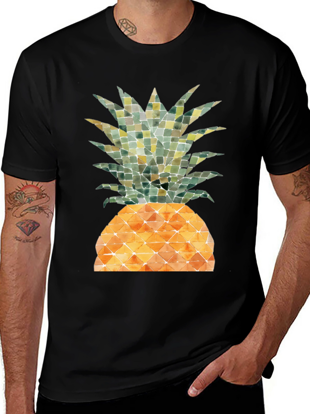 Pineapple Graphic T-Shirt - Tropical Fruit Design