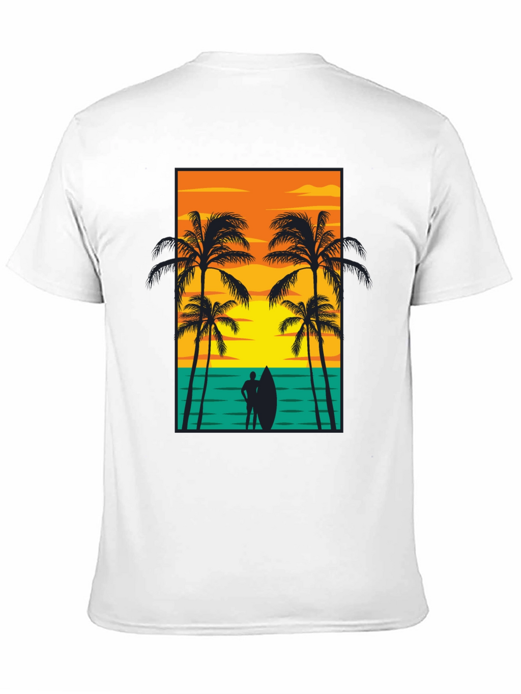 Beach Sunset Graphic Tee - Mens Black T-Shirt