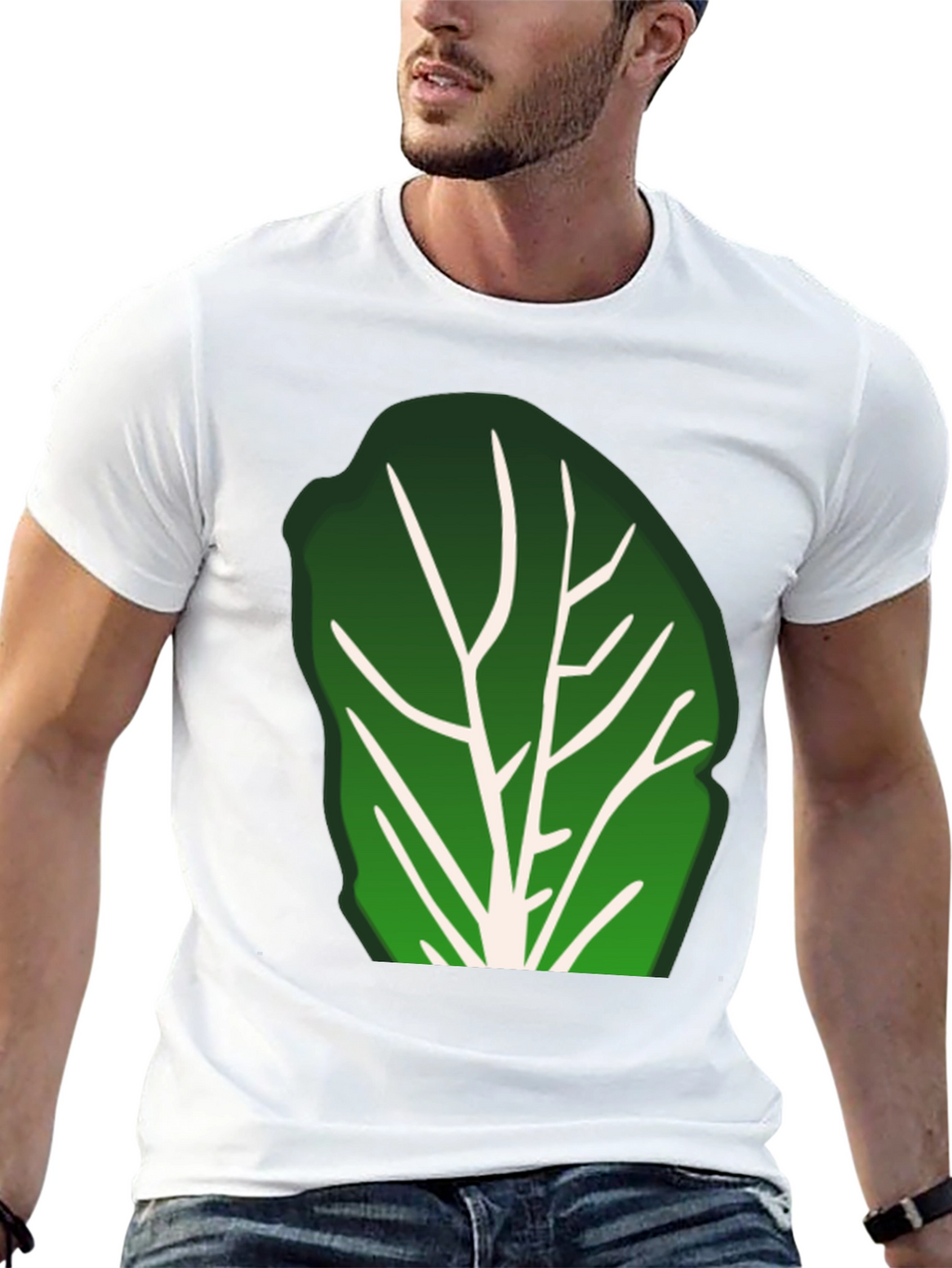 Lettuce Leaf Graphic Black T-Shirt