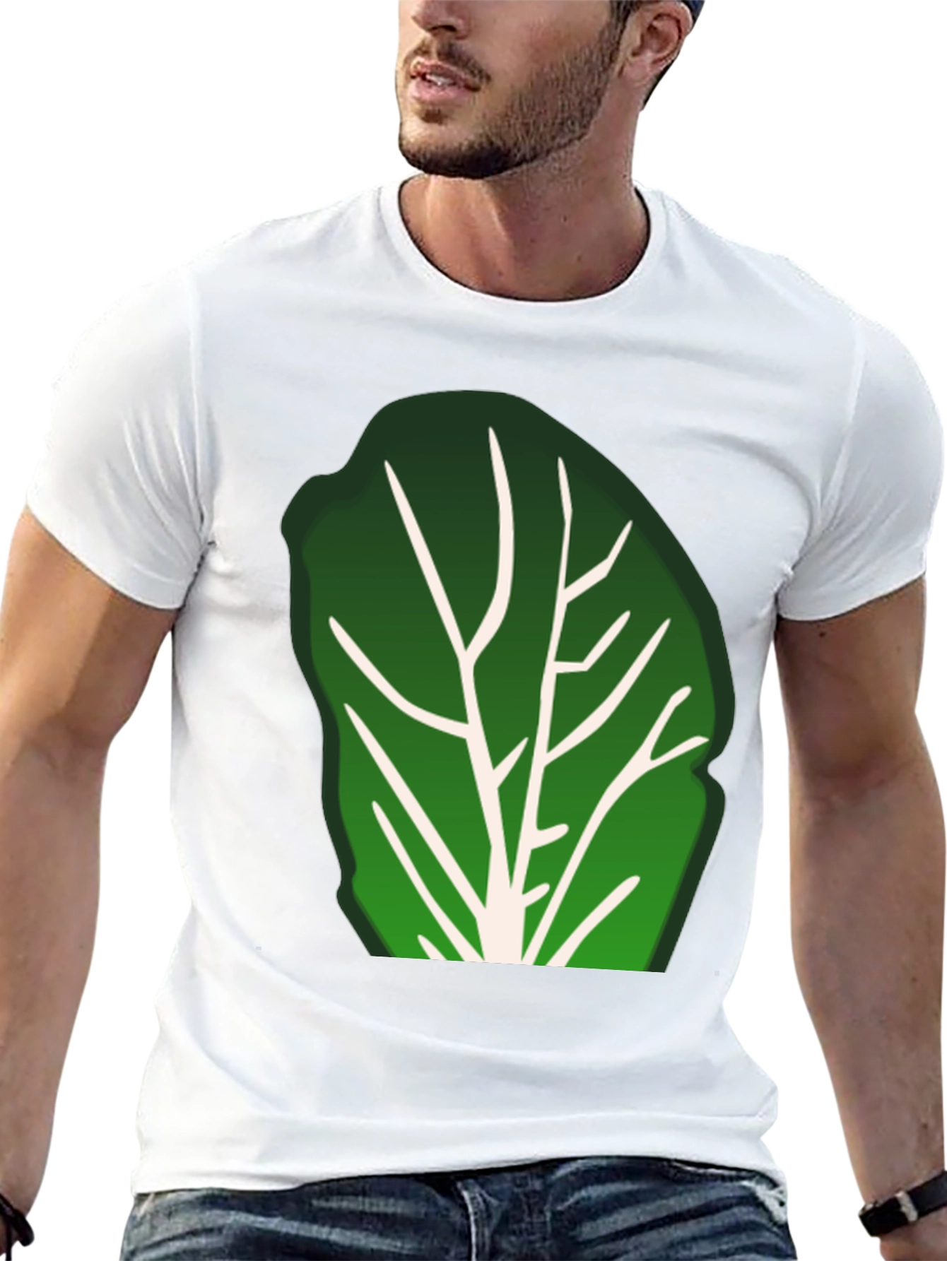 Lettuce Leaf Graphic Black T-Shirt