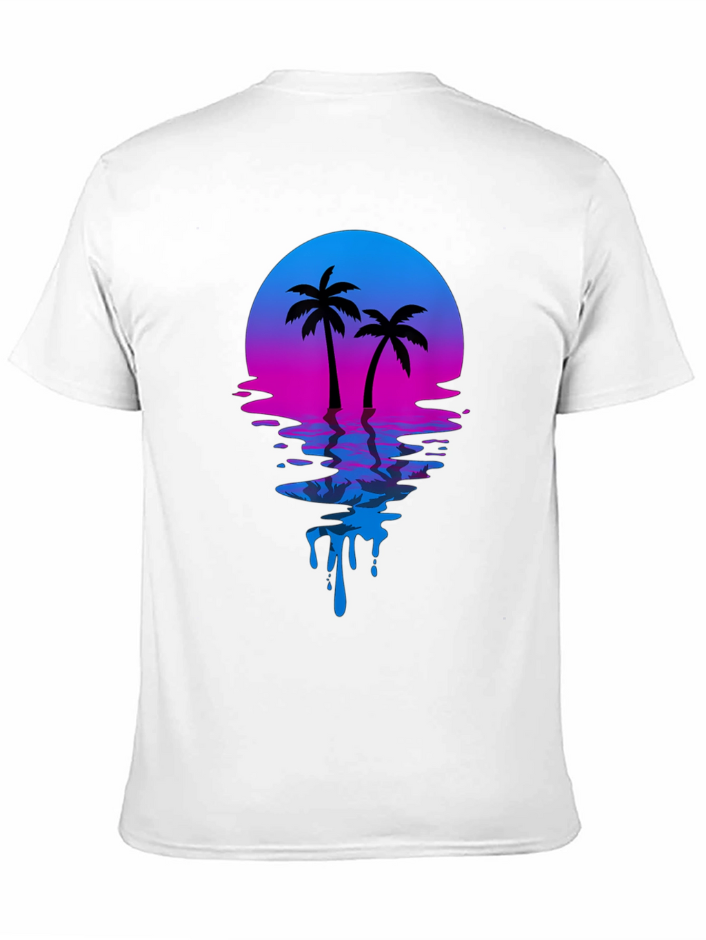 Retro Sunset Palm Tree Graphic T-Shirt