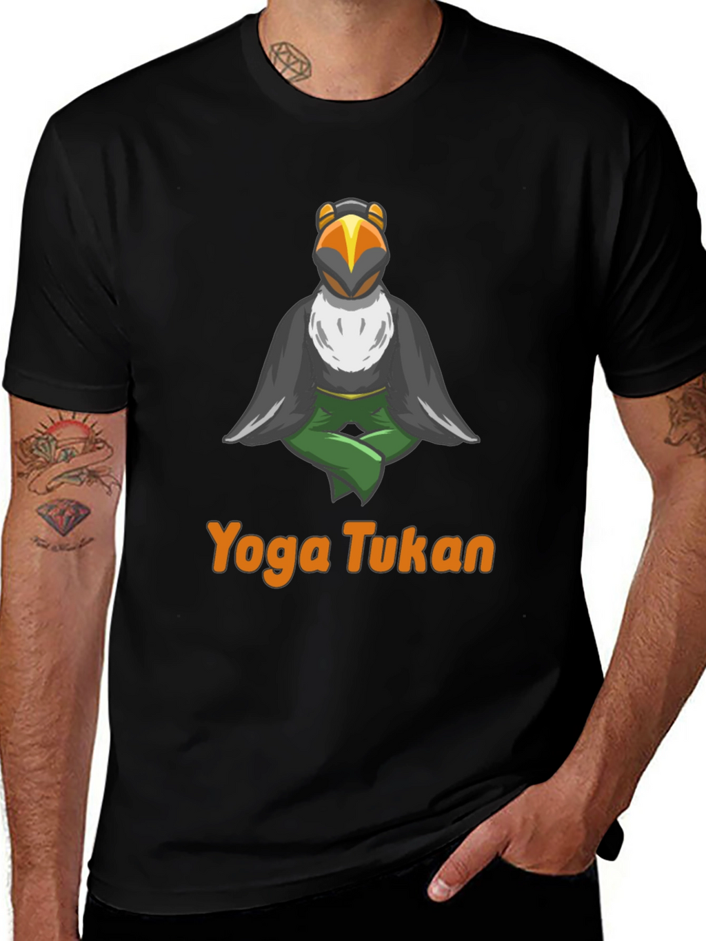 Yoga Tukan T-Shirt - Meditating Bird Design