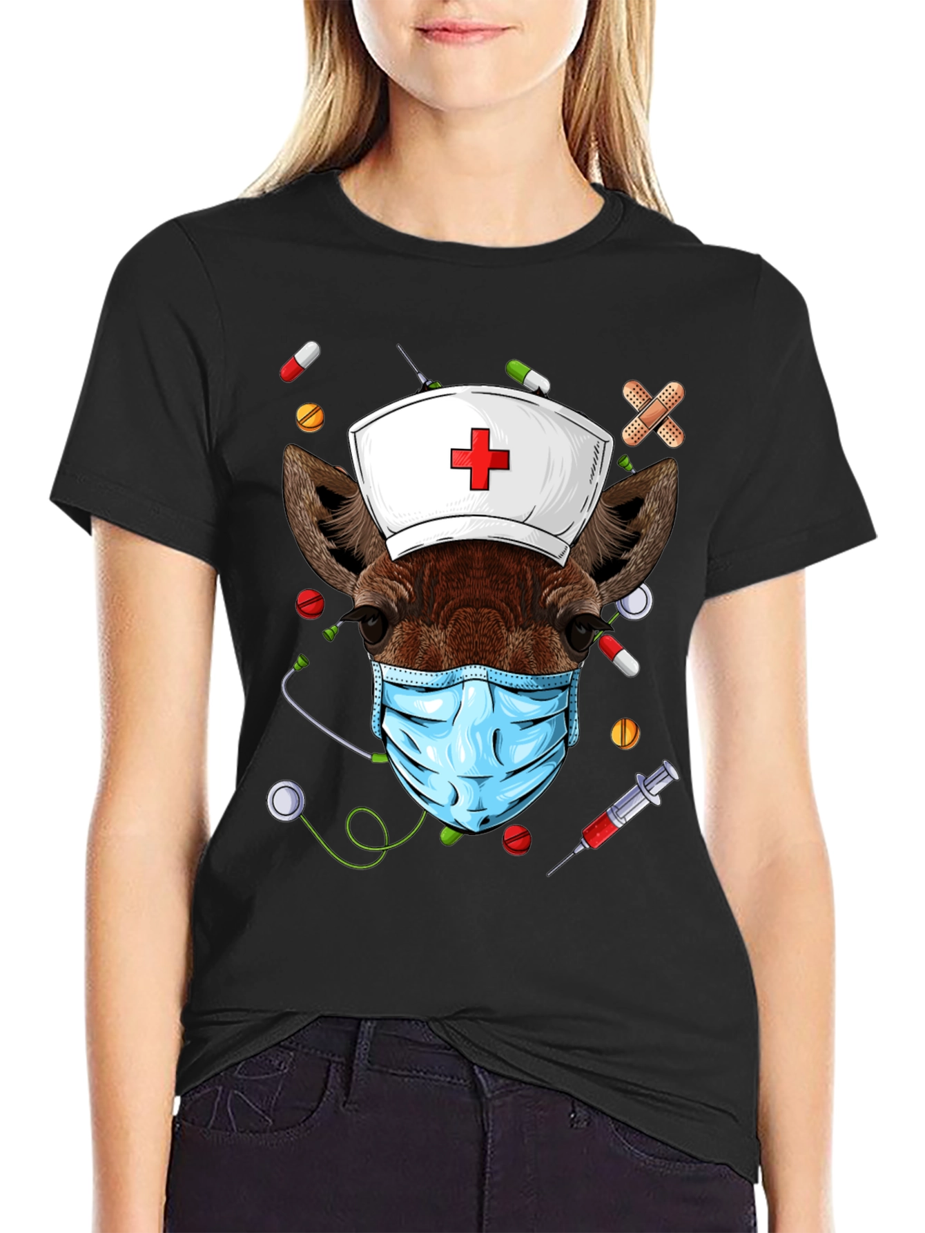Nurse Giraffe T-Shirt