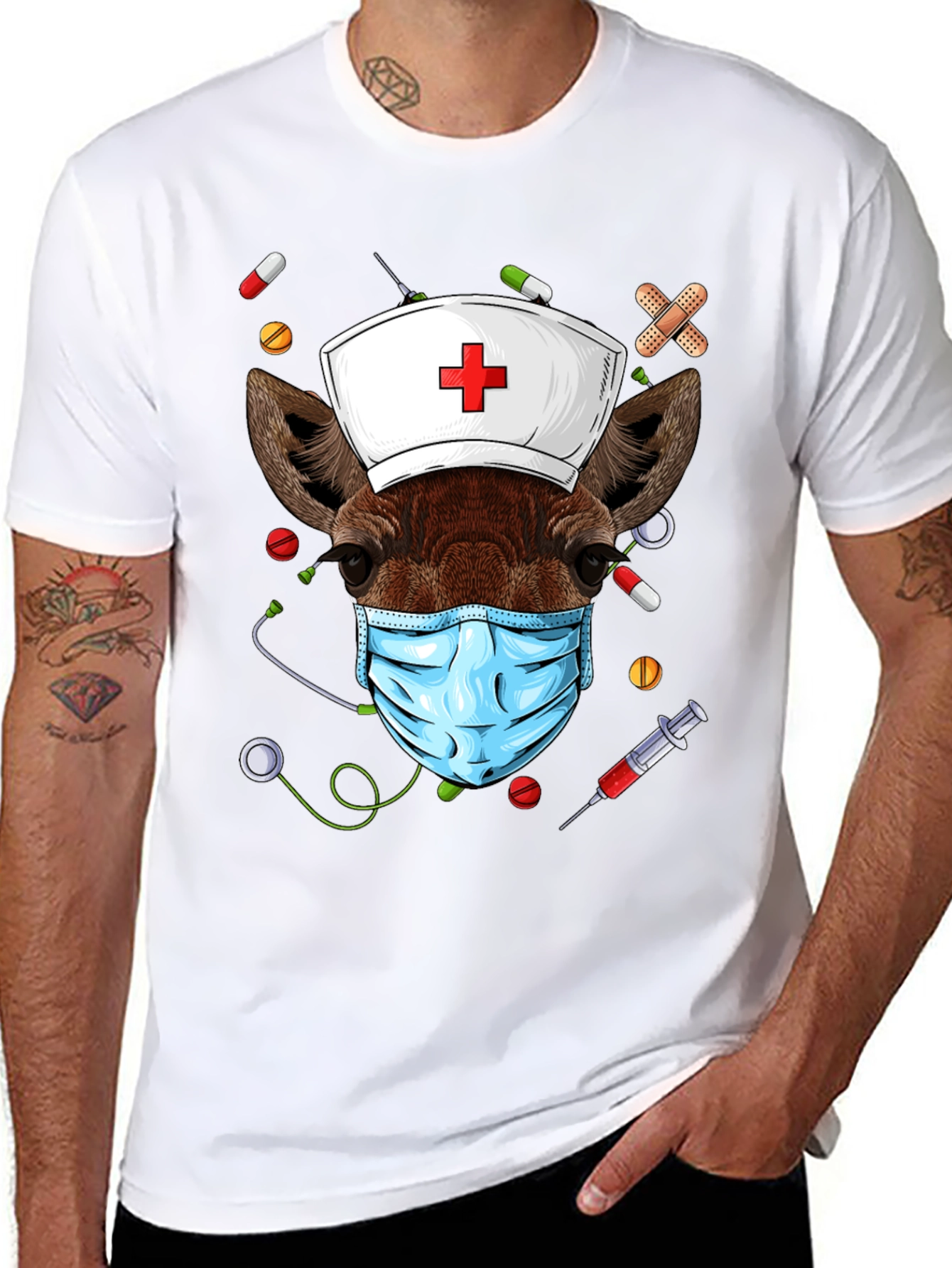 Nurse Giraffe T-Shirt