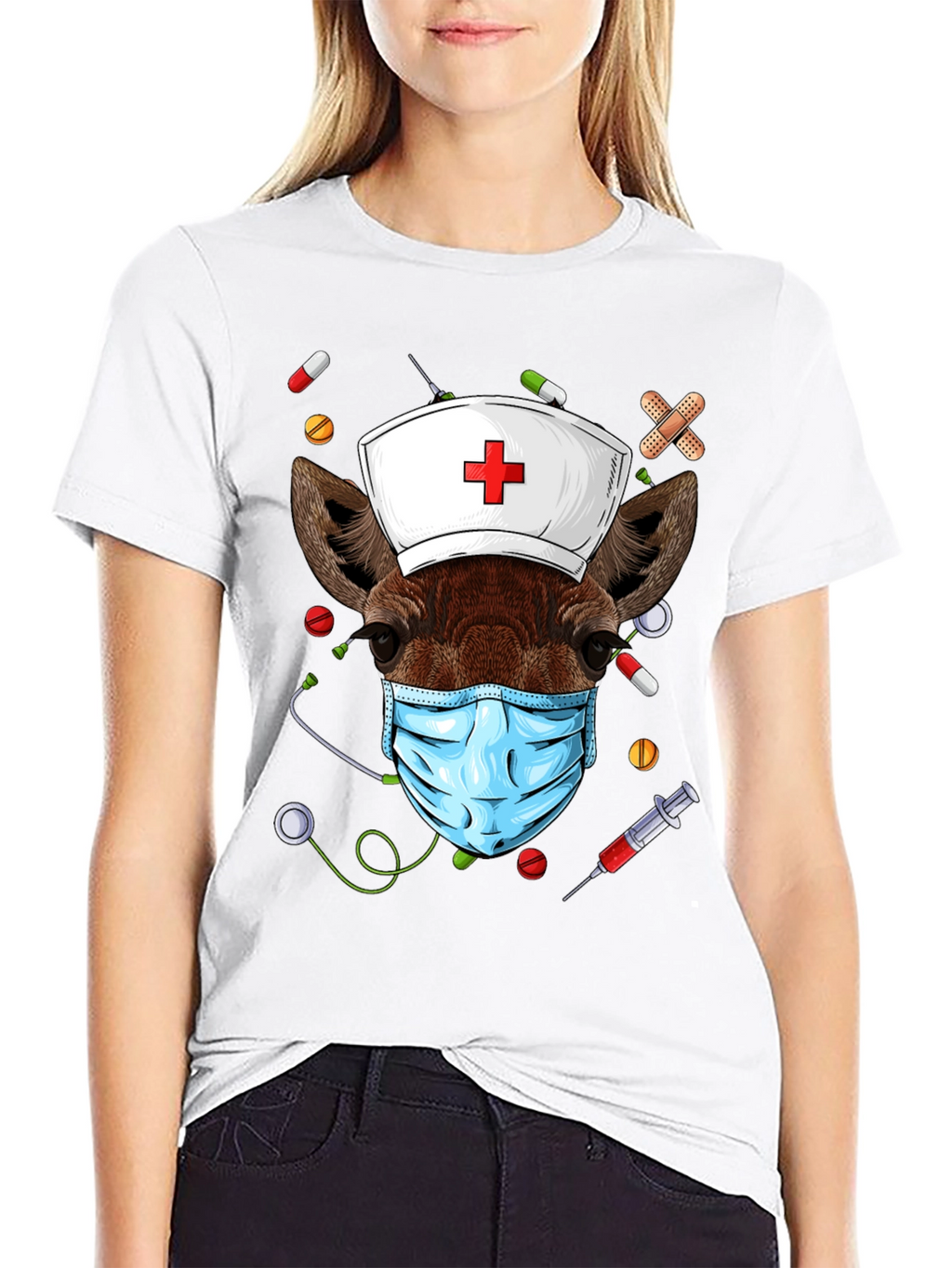 Nurse Giraffe T-Shirt