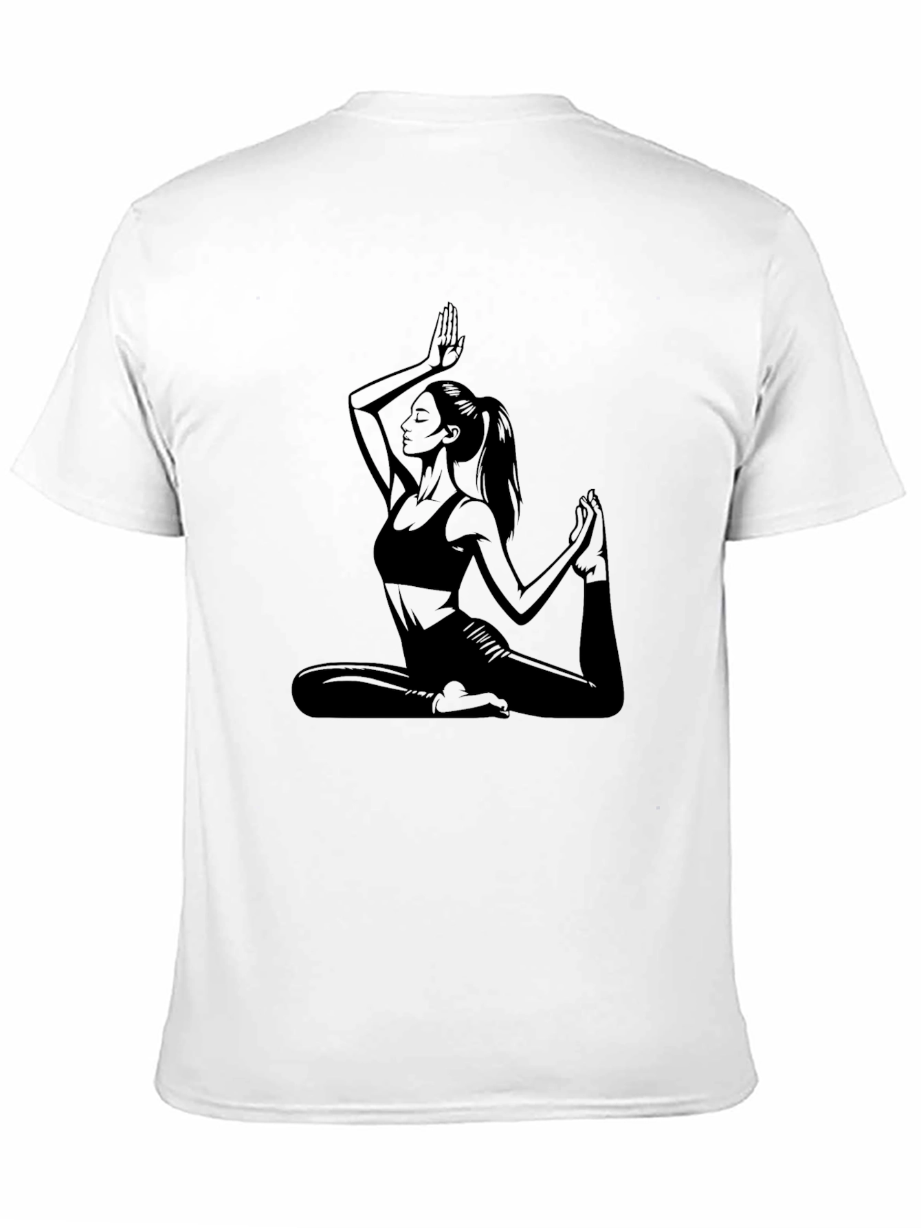 Yoga Pose Graphic Black T-Shirt