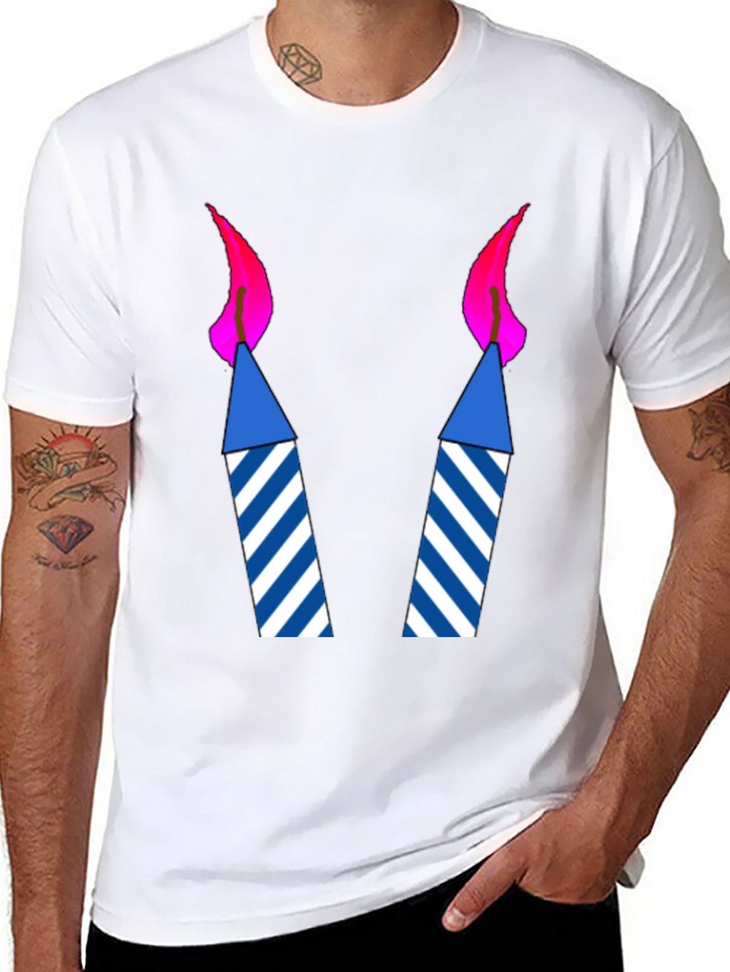 Birthday Candles Graphic Tee - Celebration Shirt