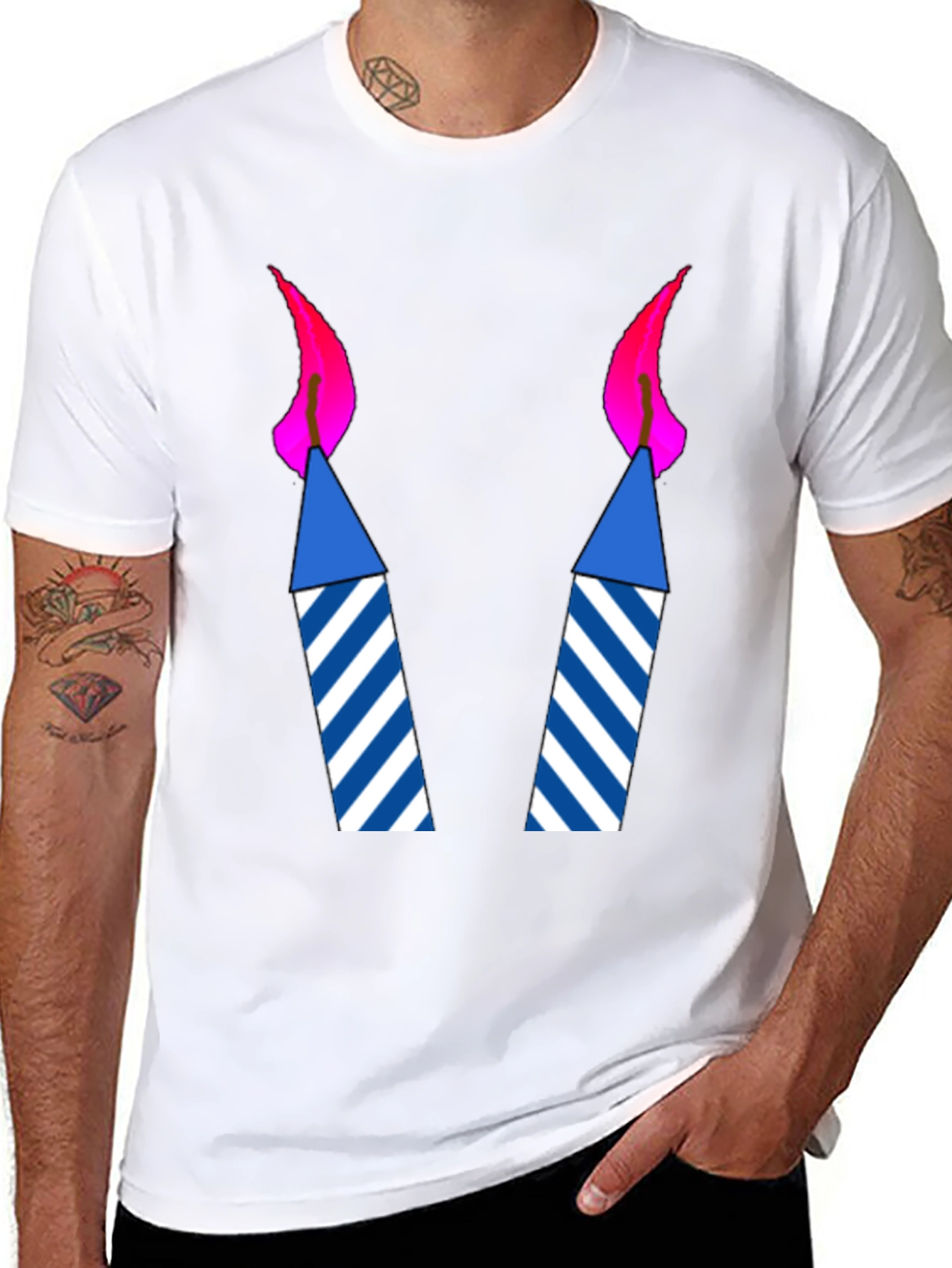 Birthday Candles Graphic Tee - Celebration Shirt