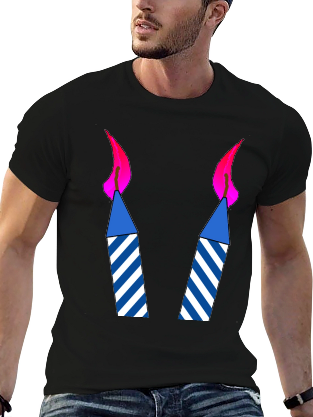 Birthday Candles Graphic Tee - Celebration Shirt