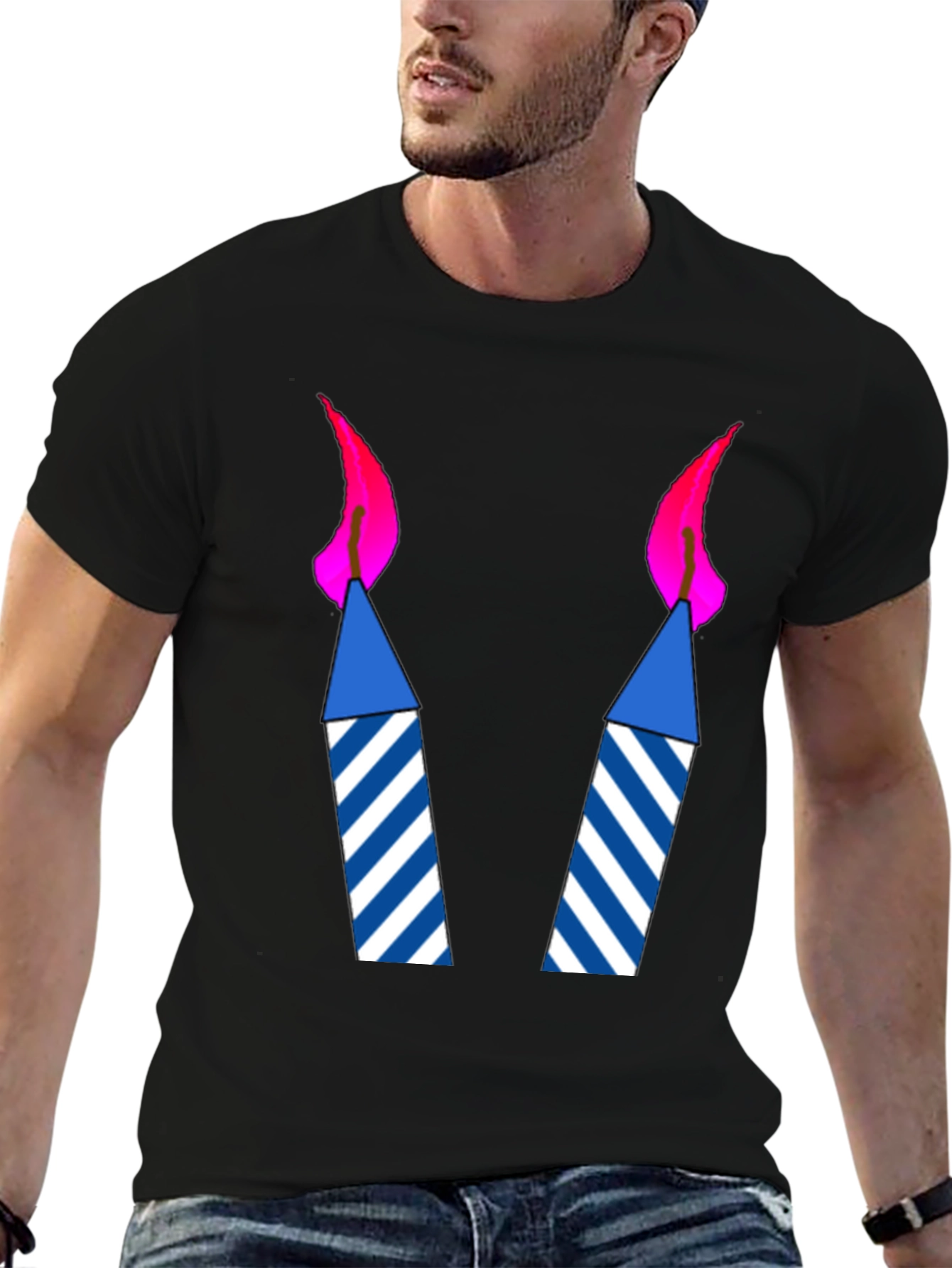 Birthday Candles Graphic Tee - Celebration Shirt