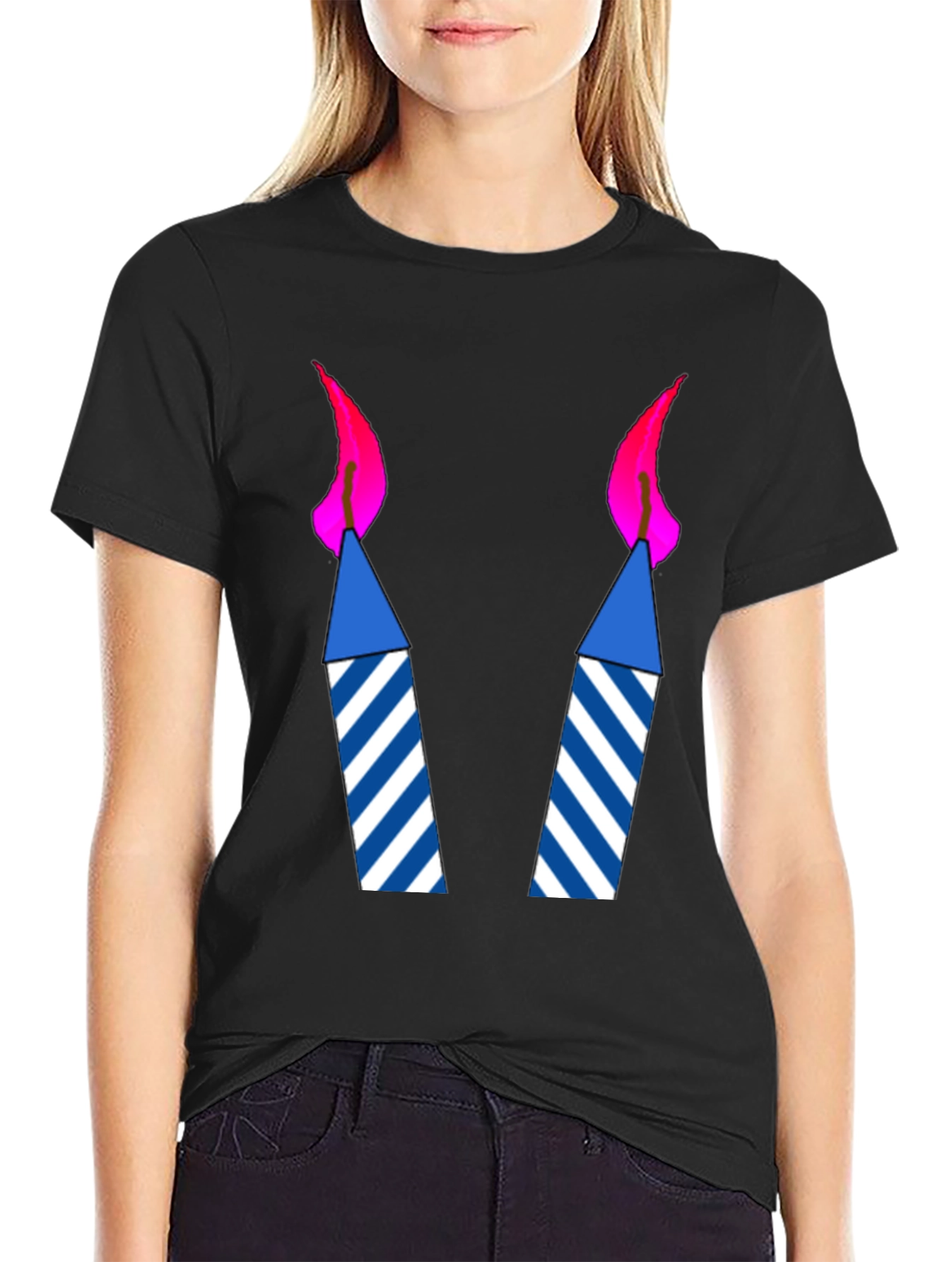 Birthday Candles Graphic Tee - Celebration Shirt