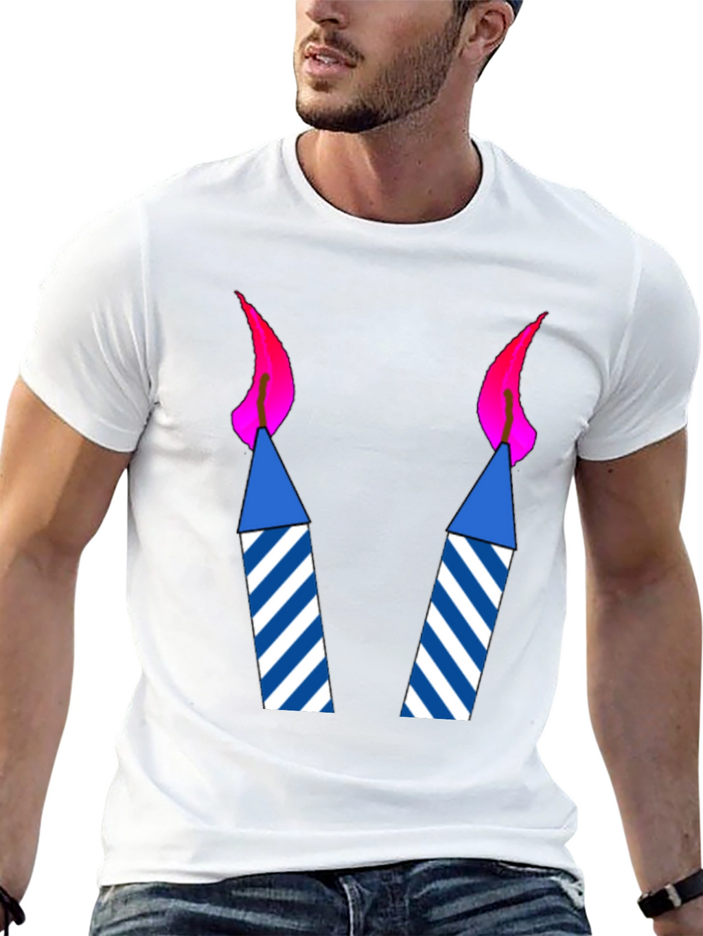 Birthday Candles Graphic Tee - Celebration Shirt