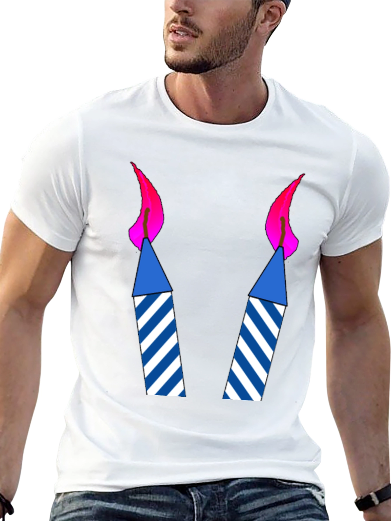 Birthday Candles Graphic Tee - Celebration Shirt