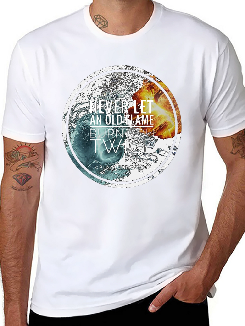 Flame Burn Twice Graphic T-Shirt