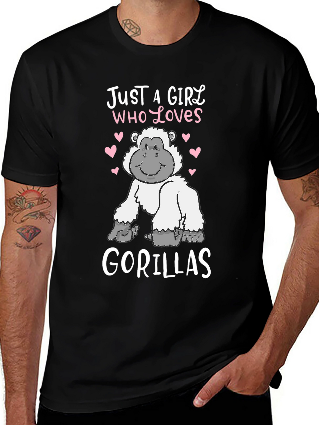 Just a Girl Who Loves Gorillas T-Shirt