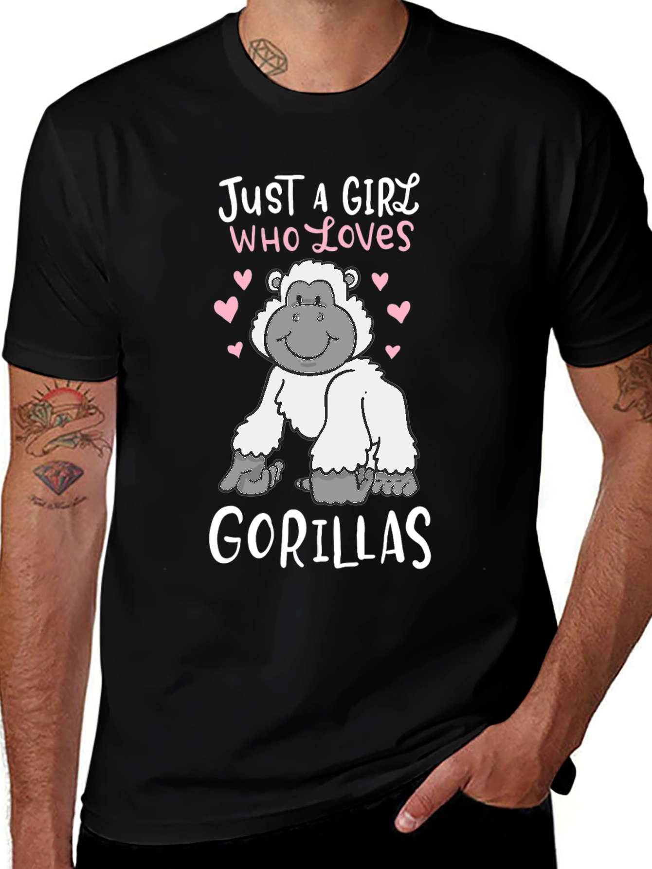 Just a Girl Who Loves Gorillas T-Shirt