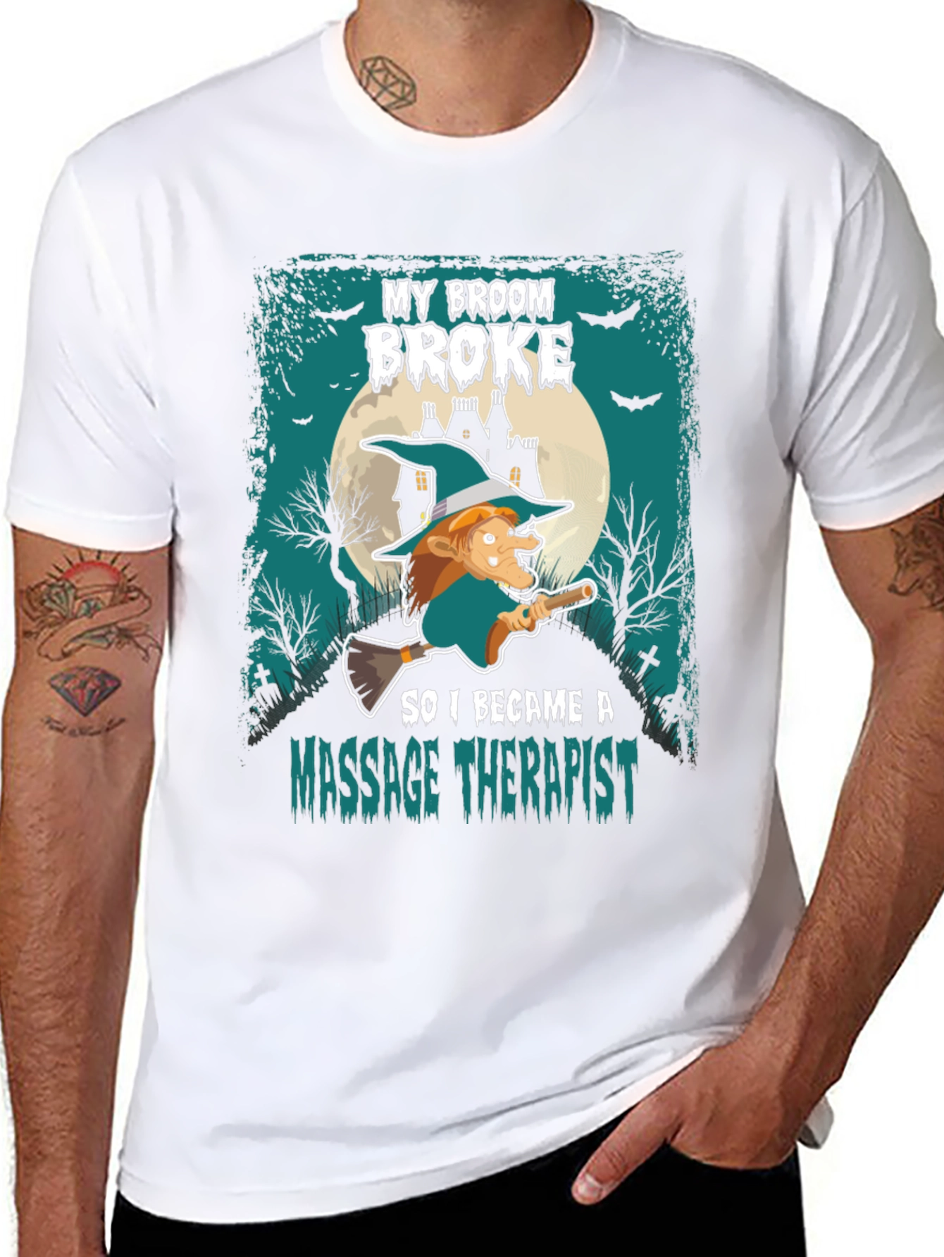 Funny Halloween Witch Massage Therapist T-Shirt