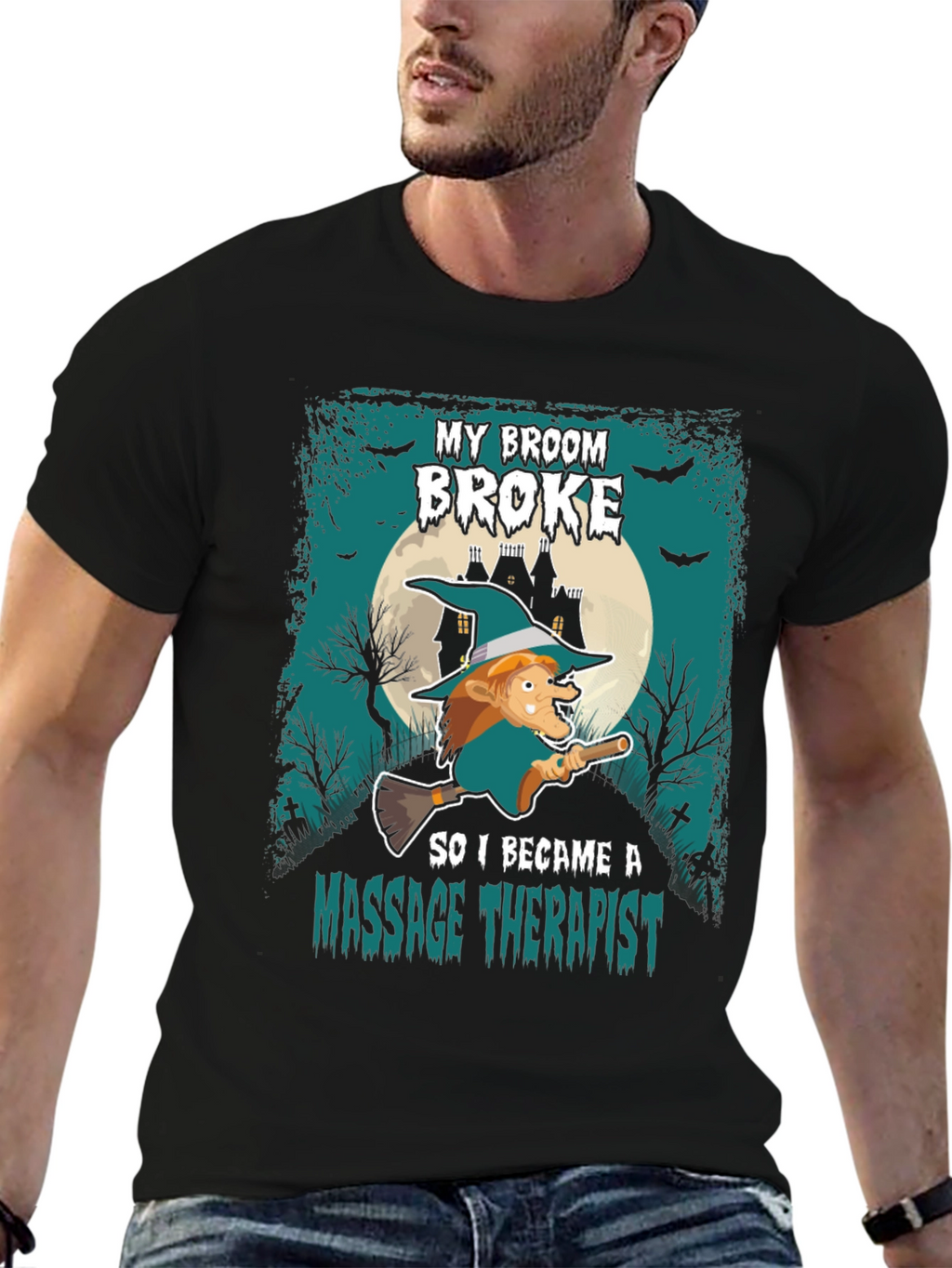 Funny Halloween Witch Massage Therapist T-Shirt
