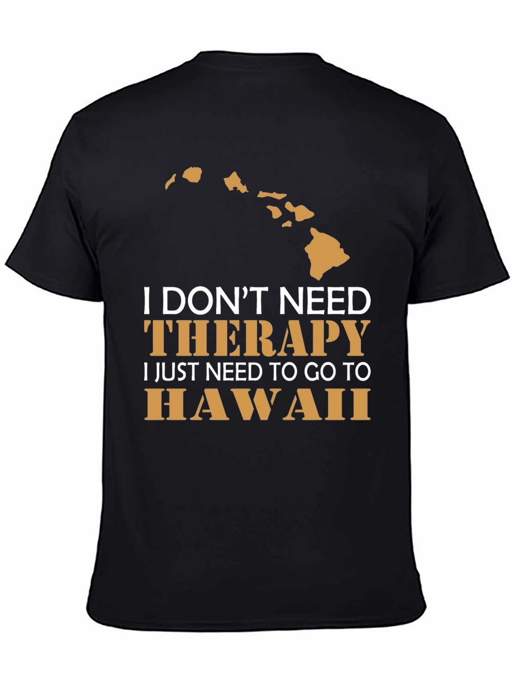 Hawaii Therapy T-Shirt Mens Black Graphic Tee