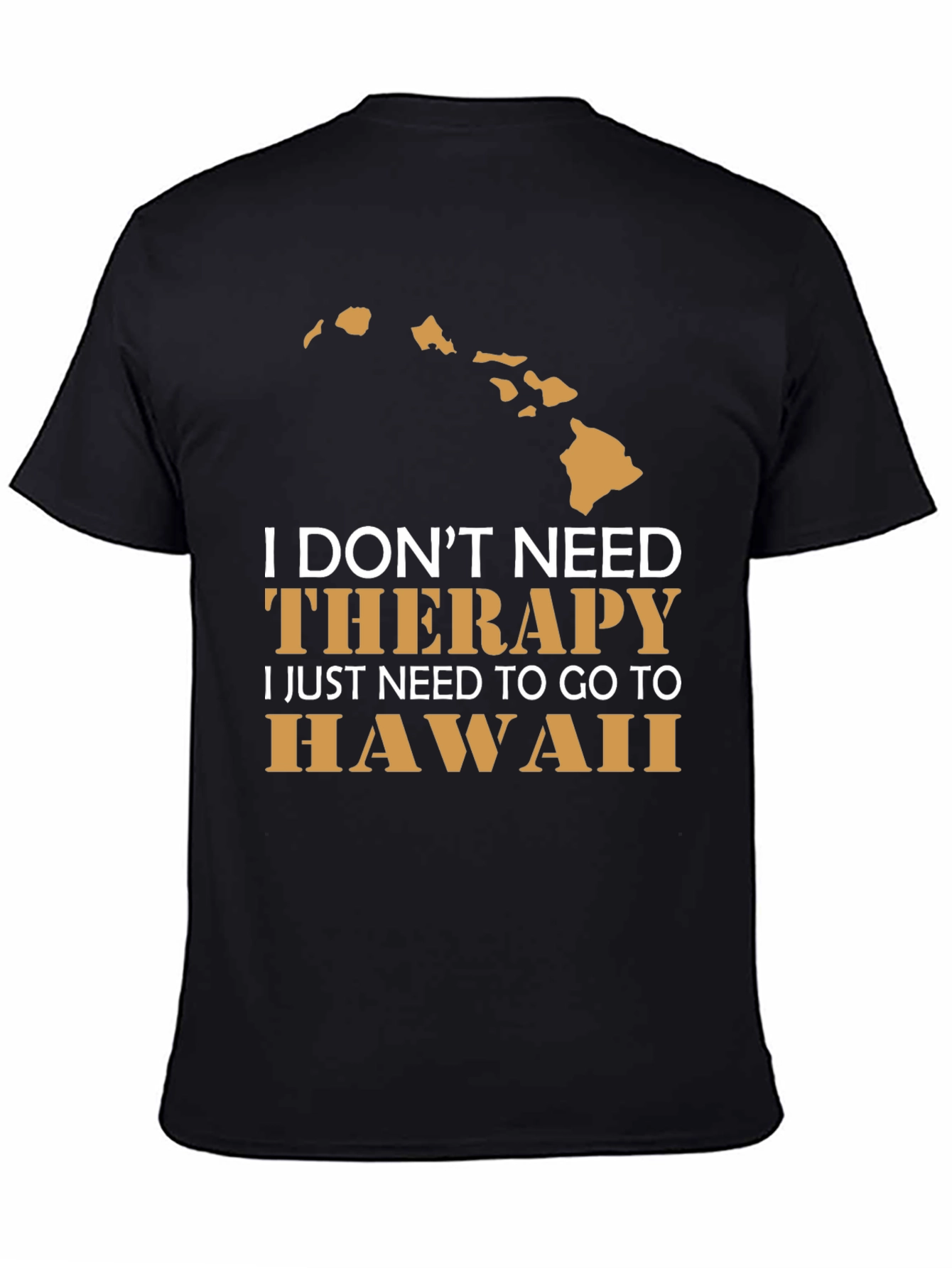 Hawaii Therapy T-Shirt Mens Black Graphic Tee