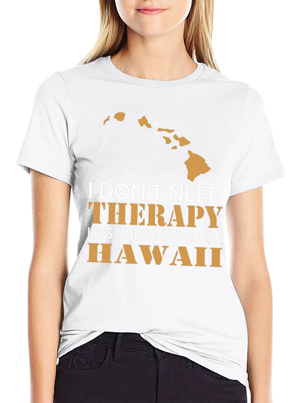 Hawaii Therapy T-Shirt Mens Black Graphic Tee
