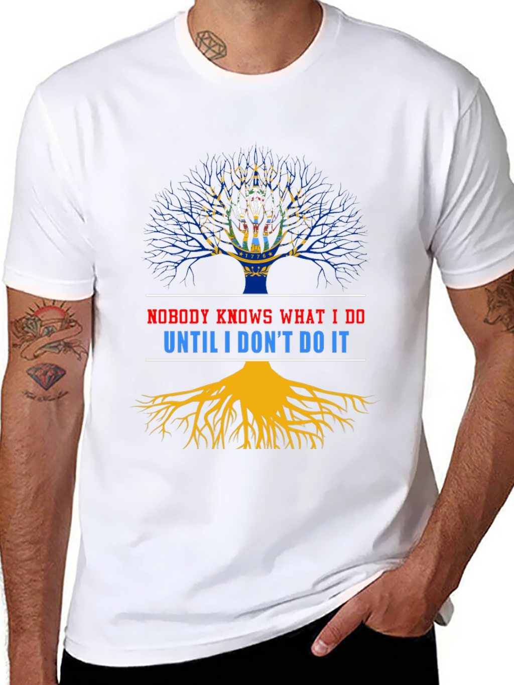 Nobody Knows What I Do Tree Graphic Tee