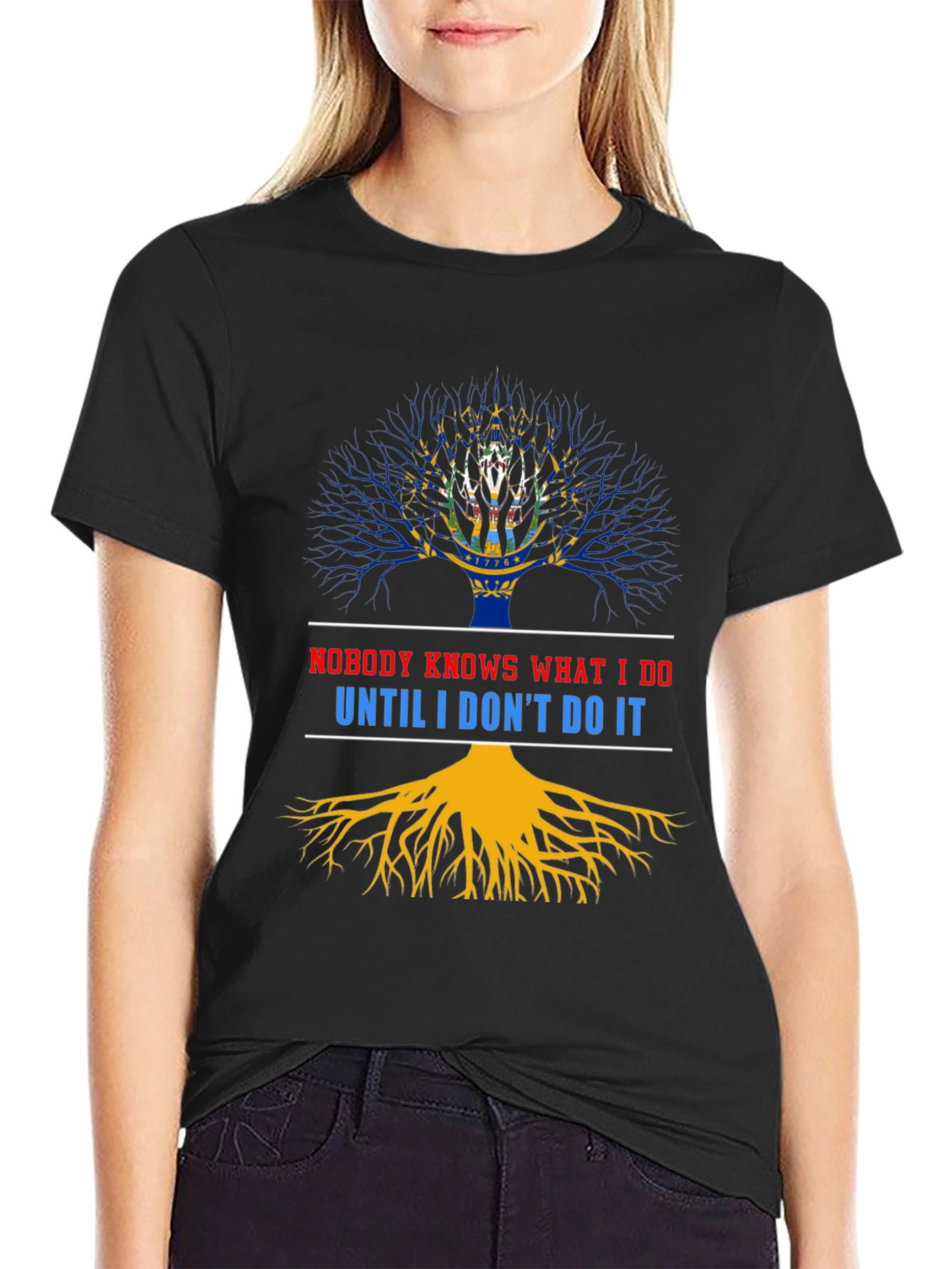 Nobody Knows What I Do Tree Graphic Tee
