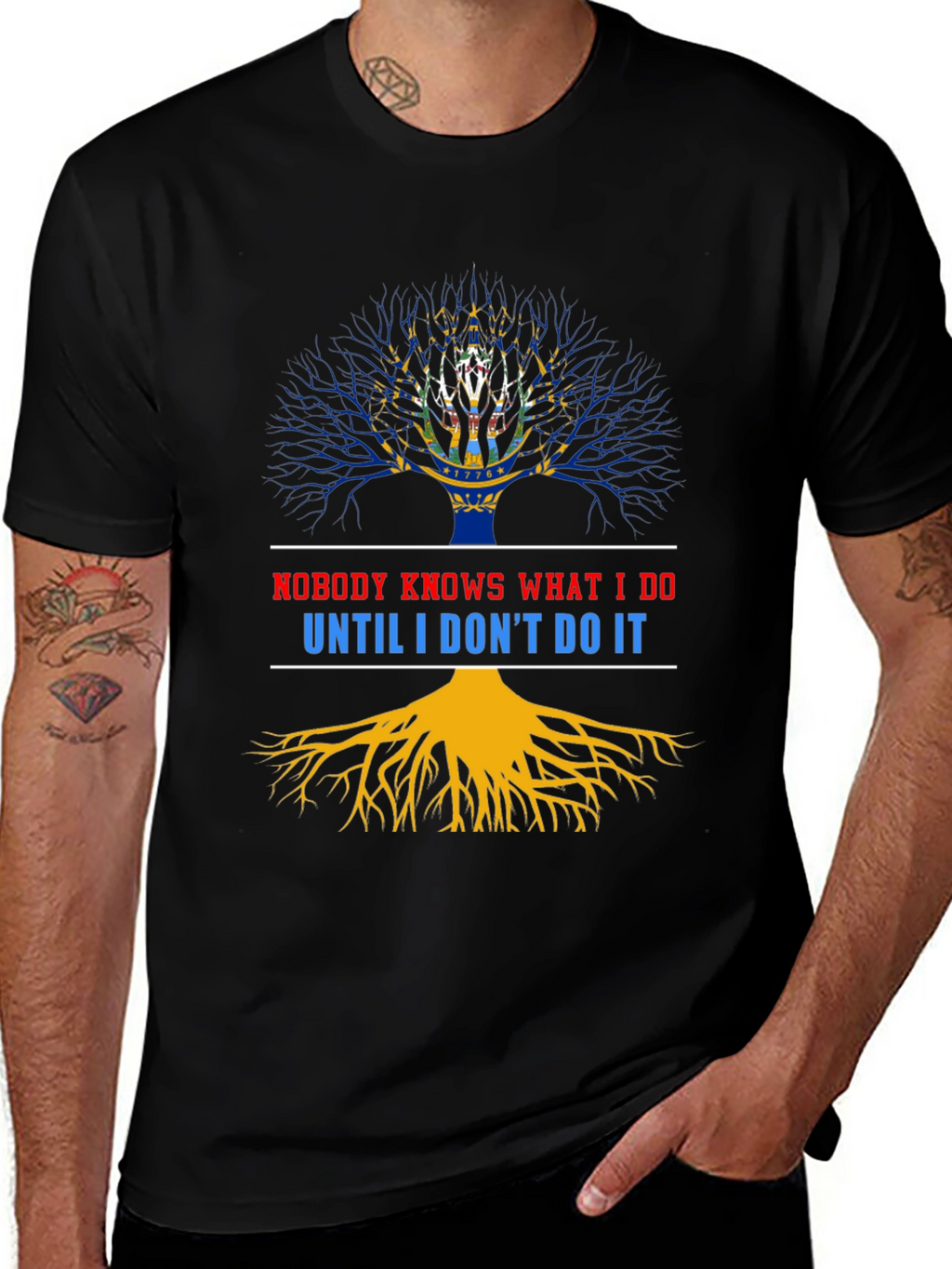 Nobody Knows What I Do Tree Graphic Tee