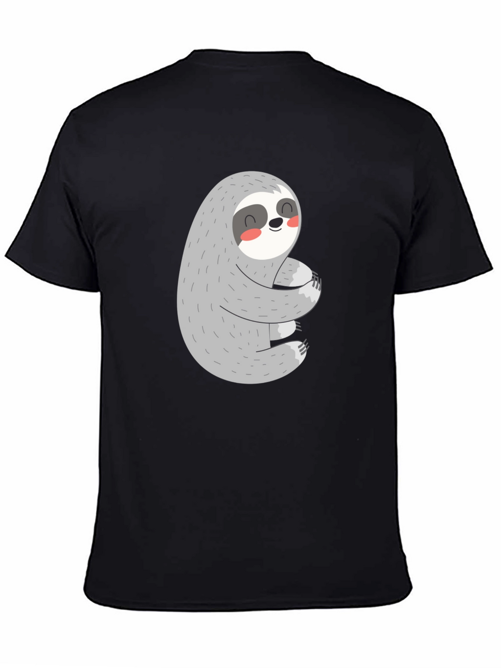 Cute Sloth Hugs T-Shirt - Black