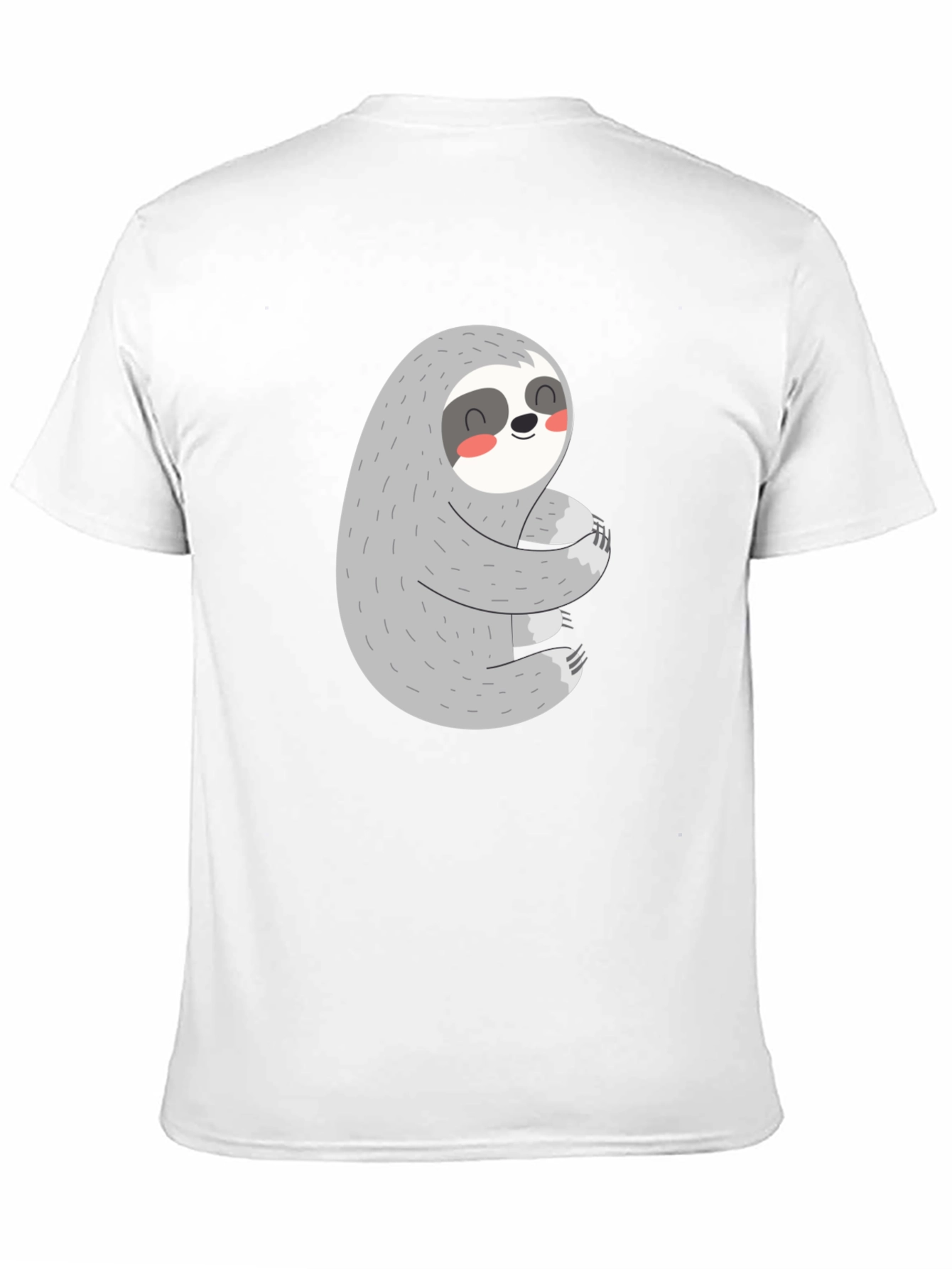 Cute Sloth Hugs T-Shirt - Black
