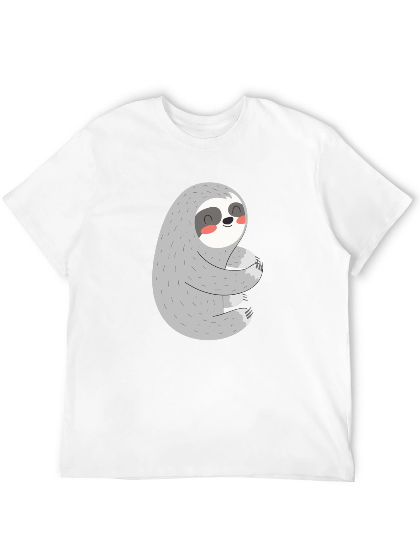 Cute Sloth Hugs T-Shirt - Black