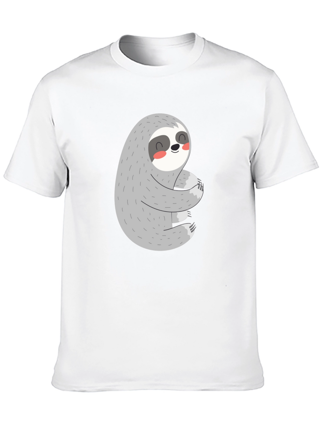 Cute Sloth Hugs T-Shirt - Black