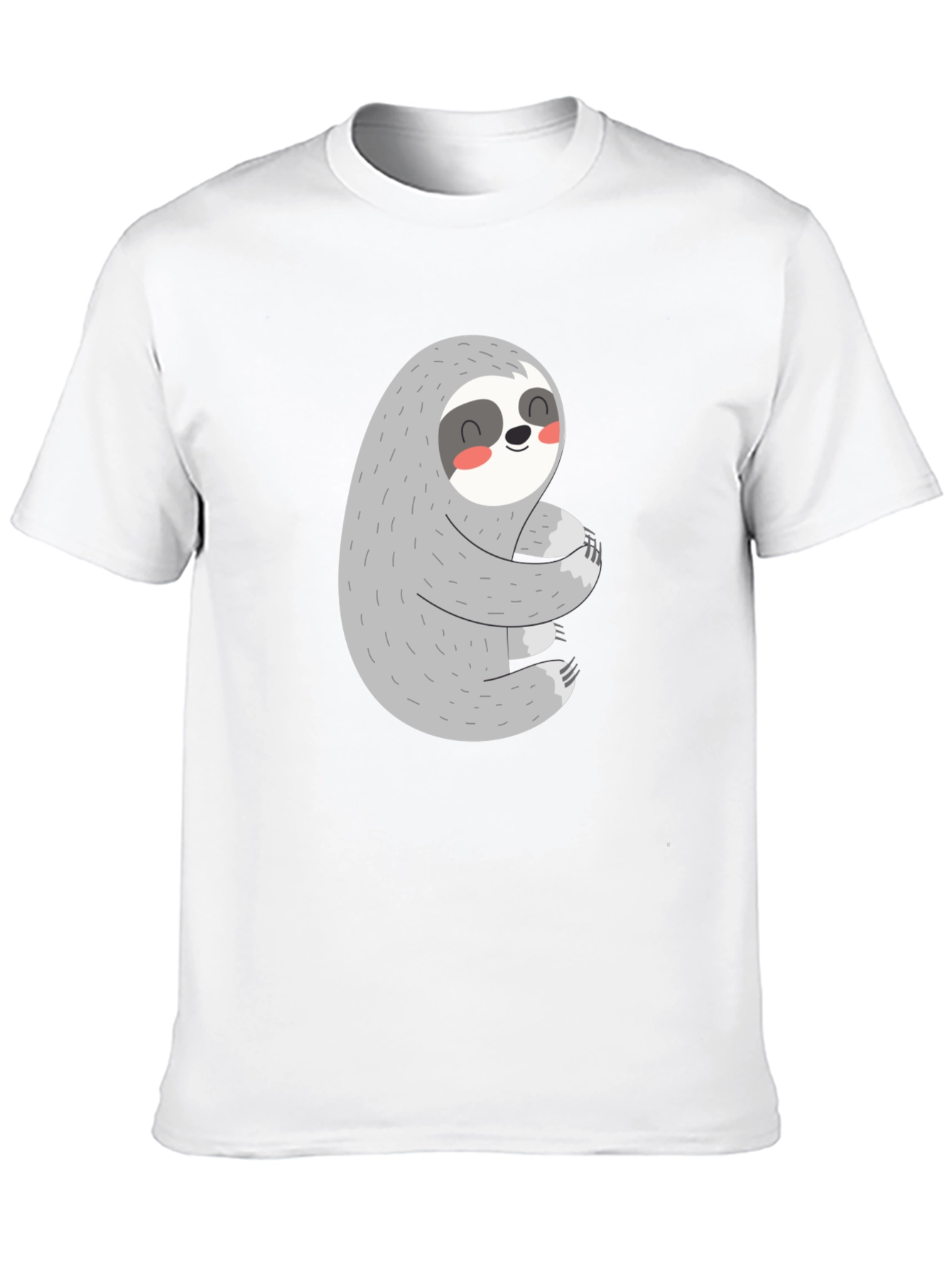 Cute Sloth Hugs T-Shirt - Black