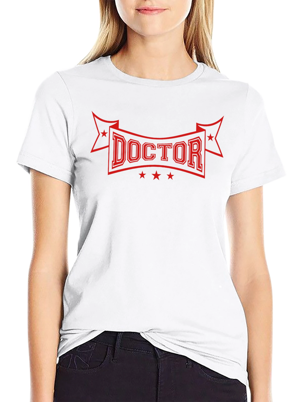 Doctor T-Shirt - Red Graphic Print