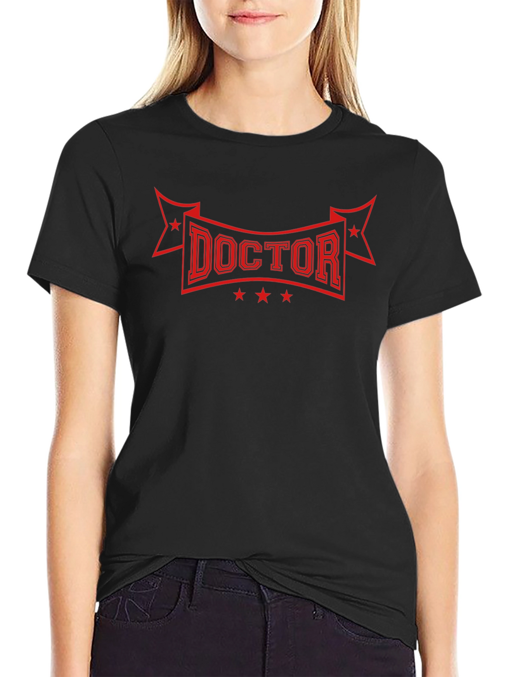 Doctor T-Shirt - Red Graphic Print