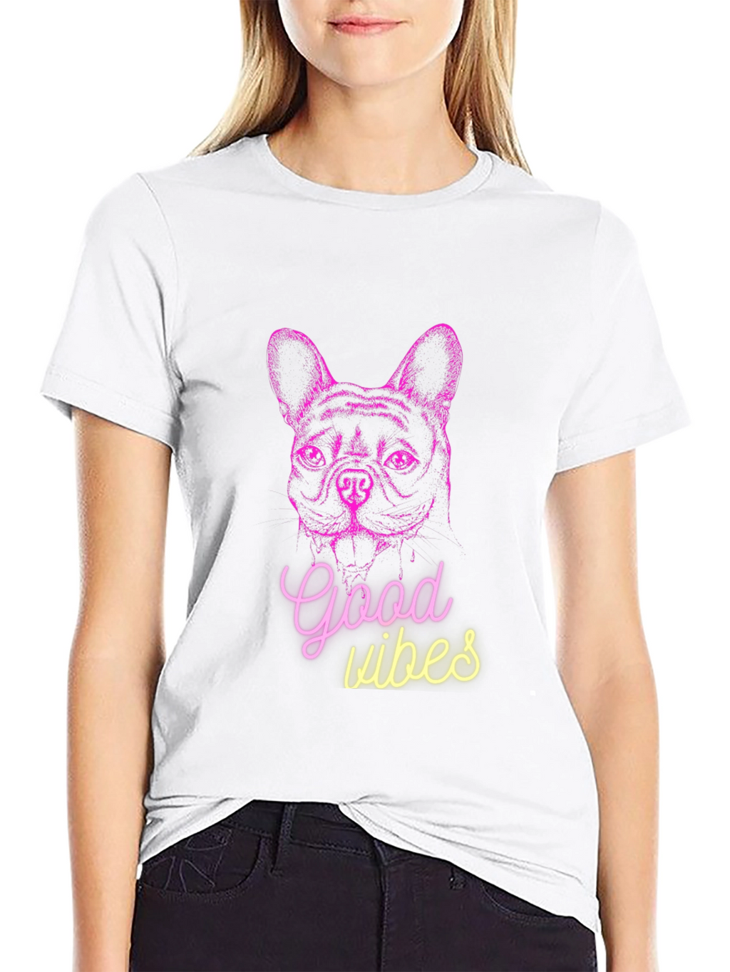 Good Vibes Dog Graphic T-Shirt
