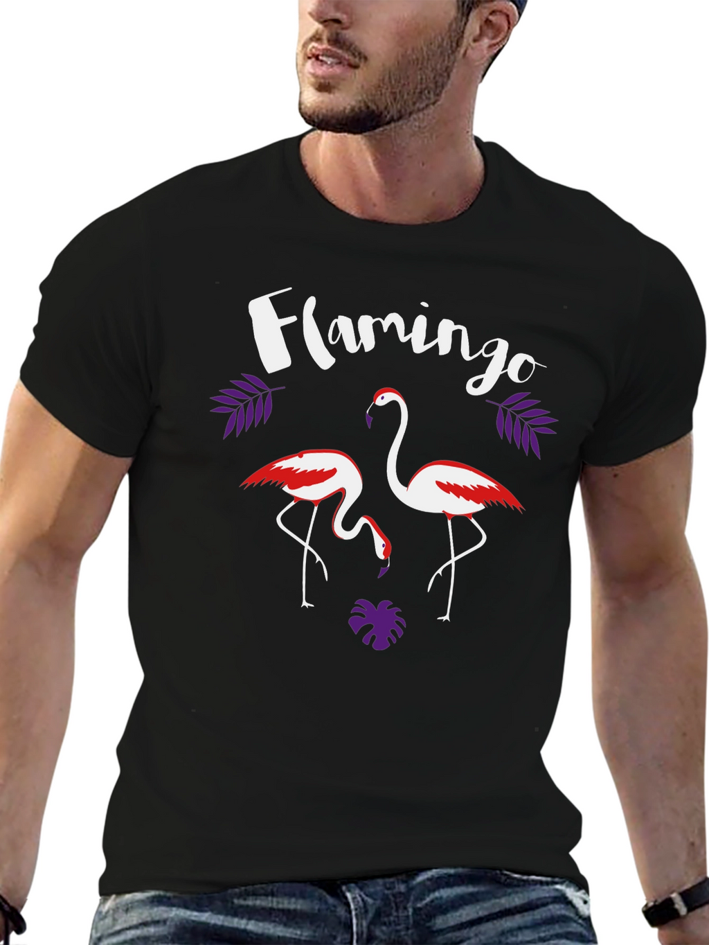 Flamingo Graphic T-Shirt - Tropical Style Tee