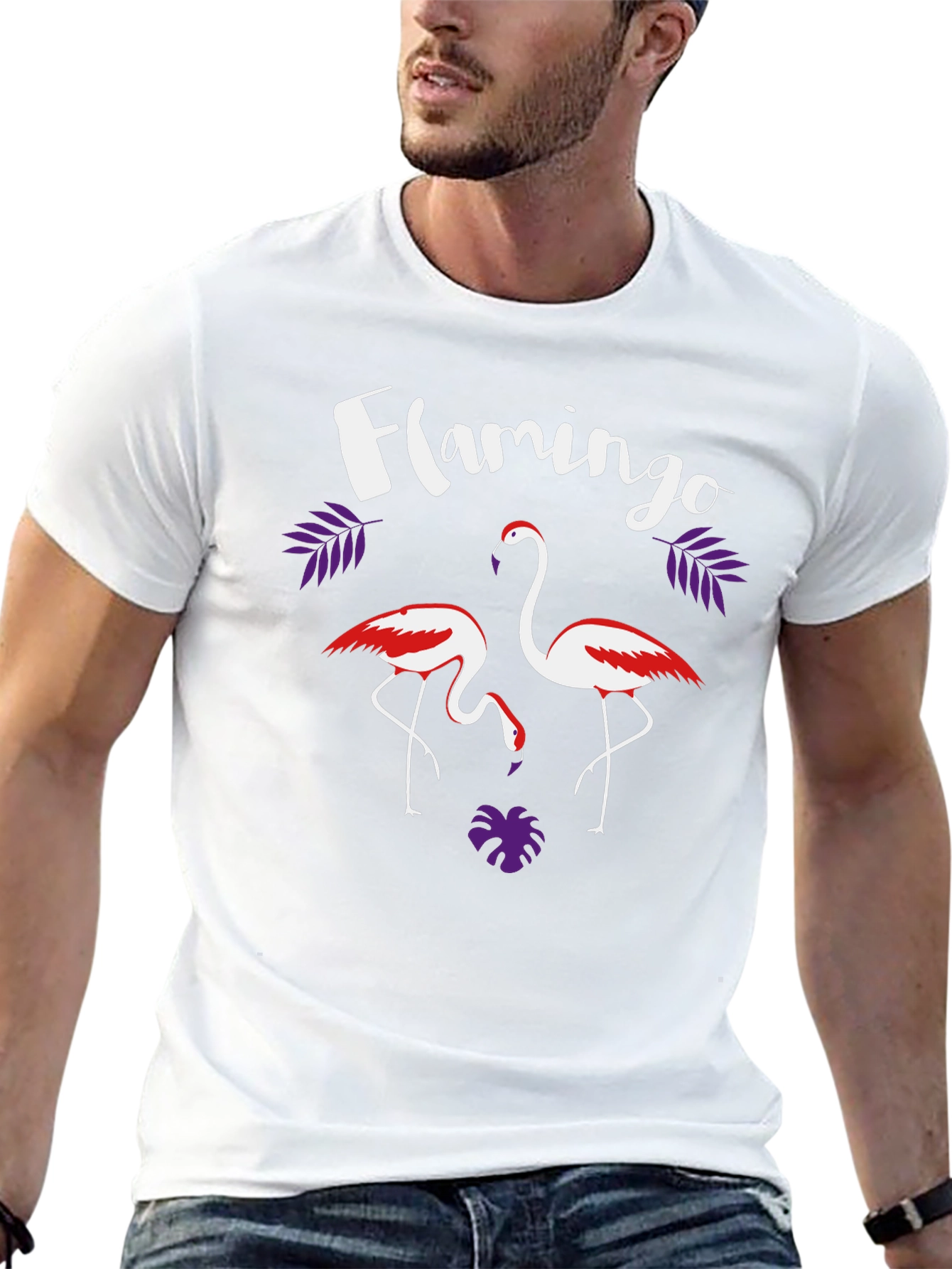 Flamingo Graphic T-Shirt - Tropical Style Tee