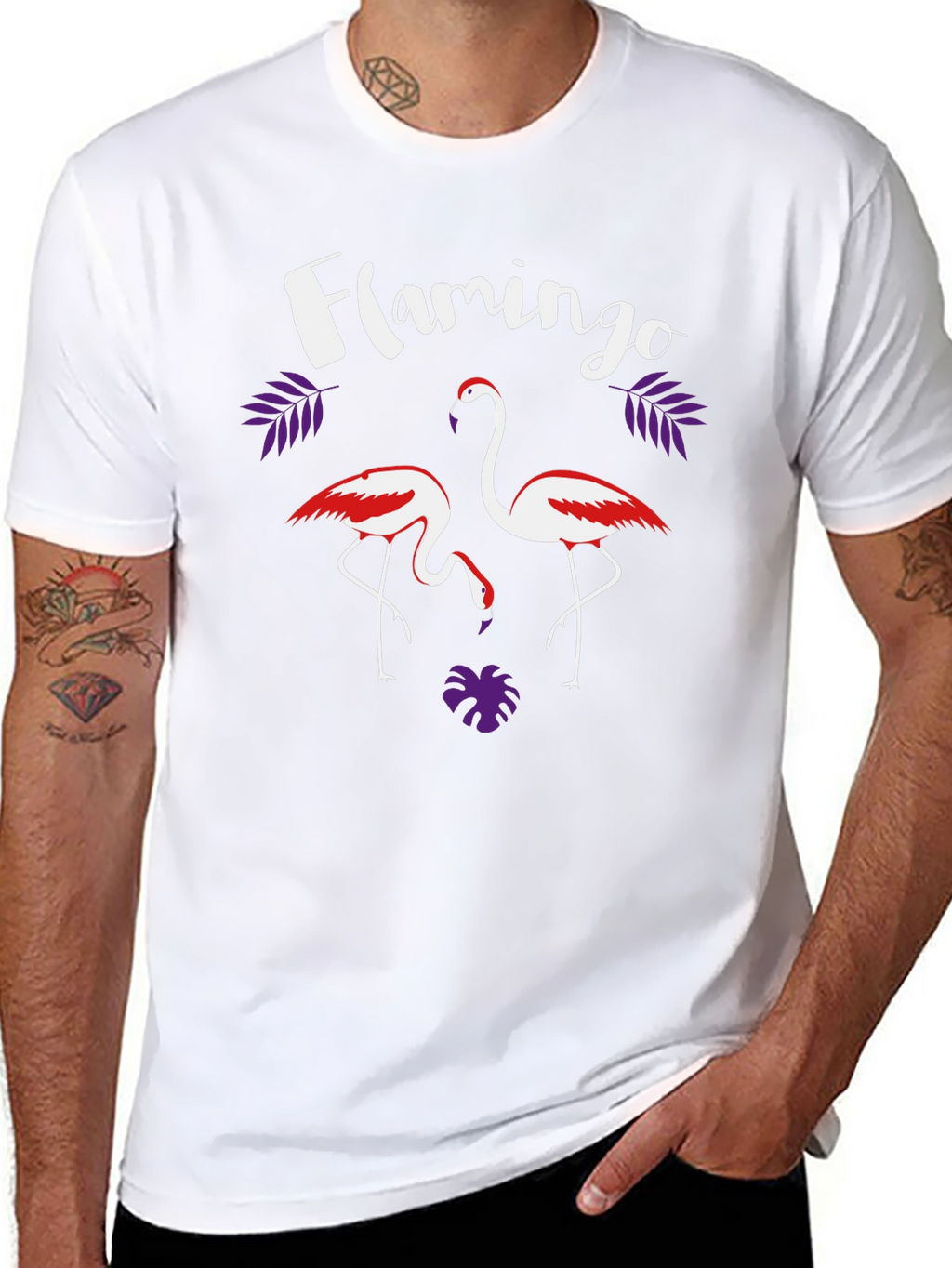 Flamingo Graphic T-Shirt - Tropical Style Tee