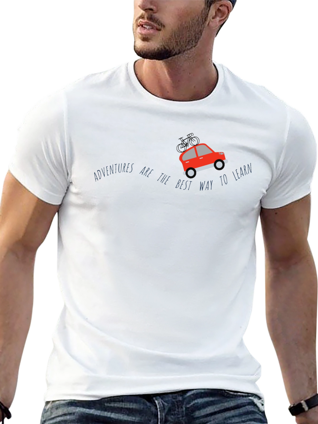 Adventure Awaits Graphic Tee - Stylish Black T-Shirt