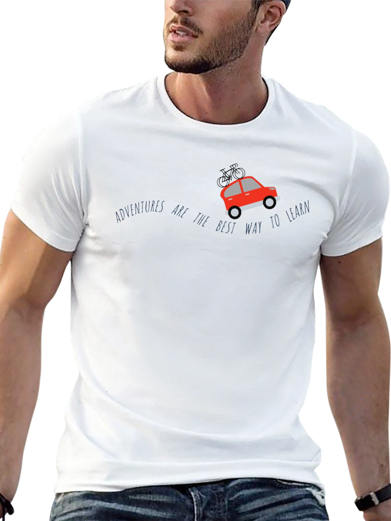 Adventure Awaits Graphic Tee - Stylish Black T-Shirt