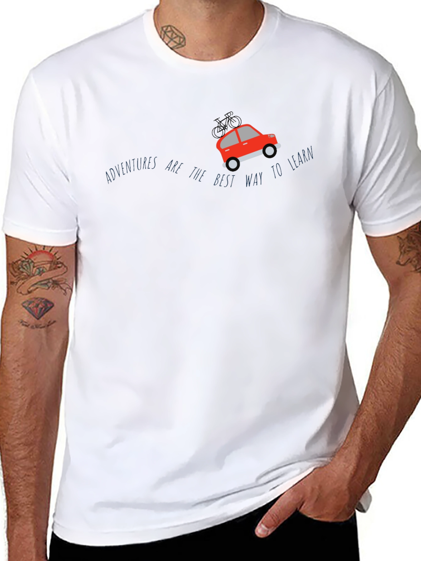 Adventure Awaits Graphic Tee - Stylish Black T-Shirt