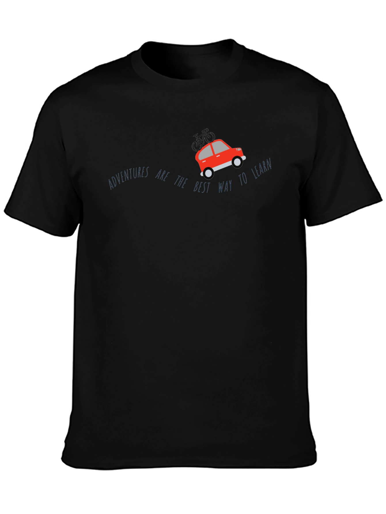 Adventure Awaits Graphic Tee - Stylish Black T-Shirt