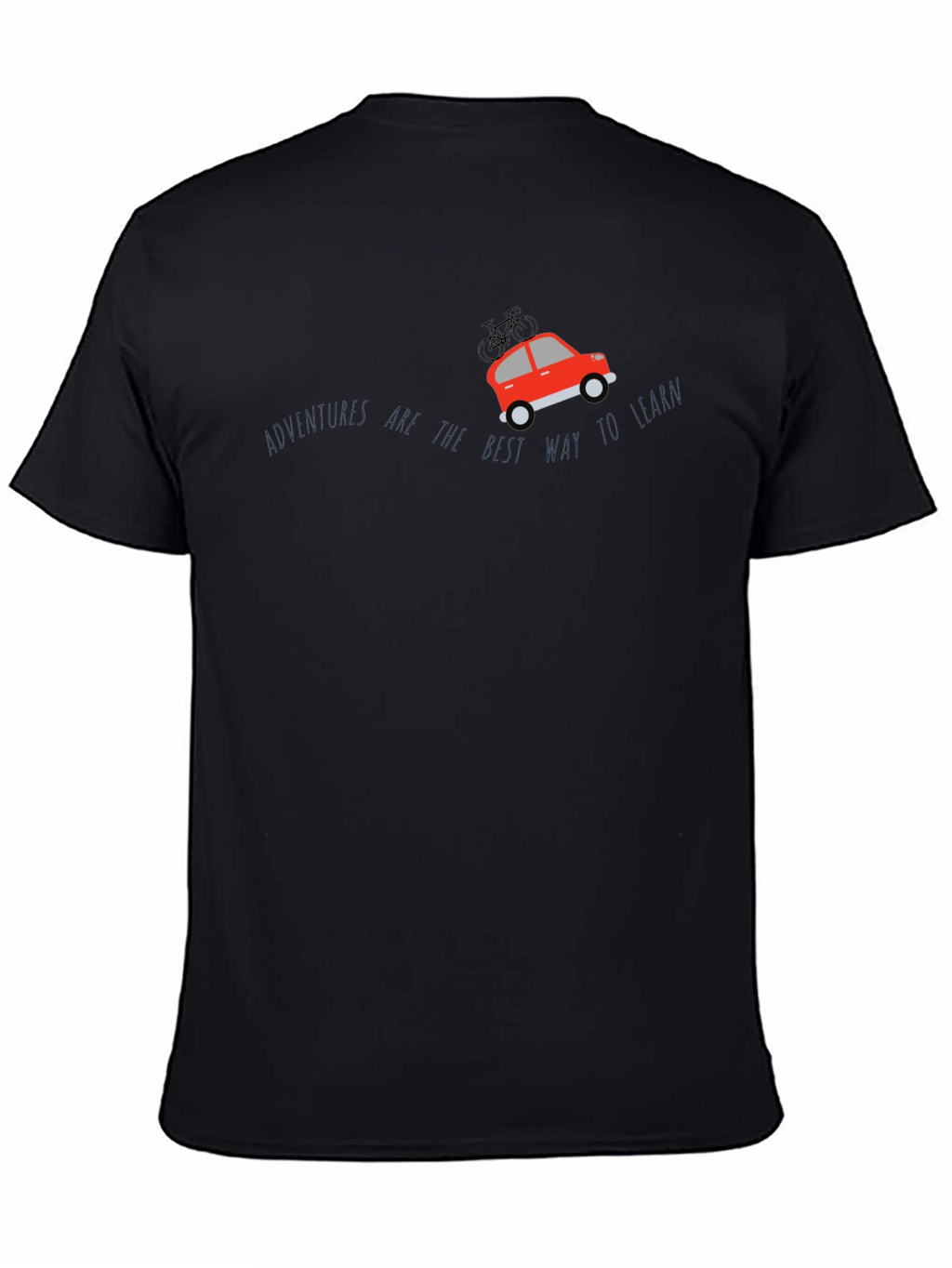 Adventure Awaits Graphic Tee - Stylish Black T-Shirt