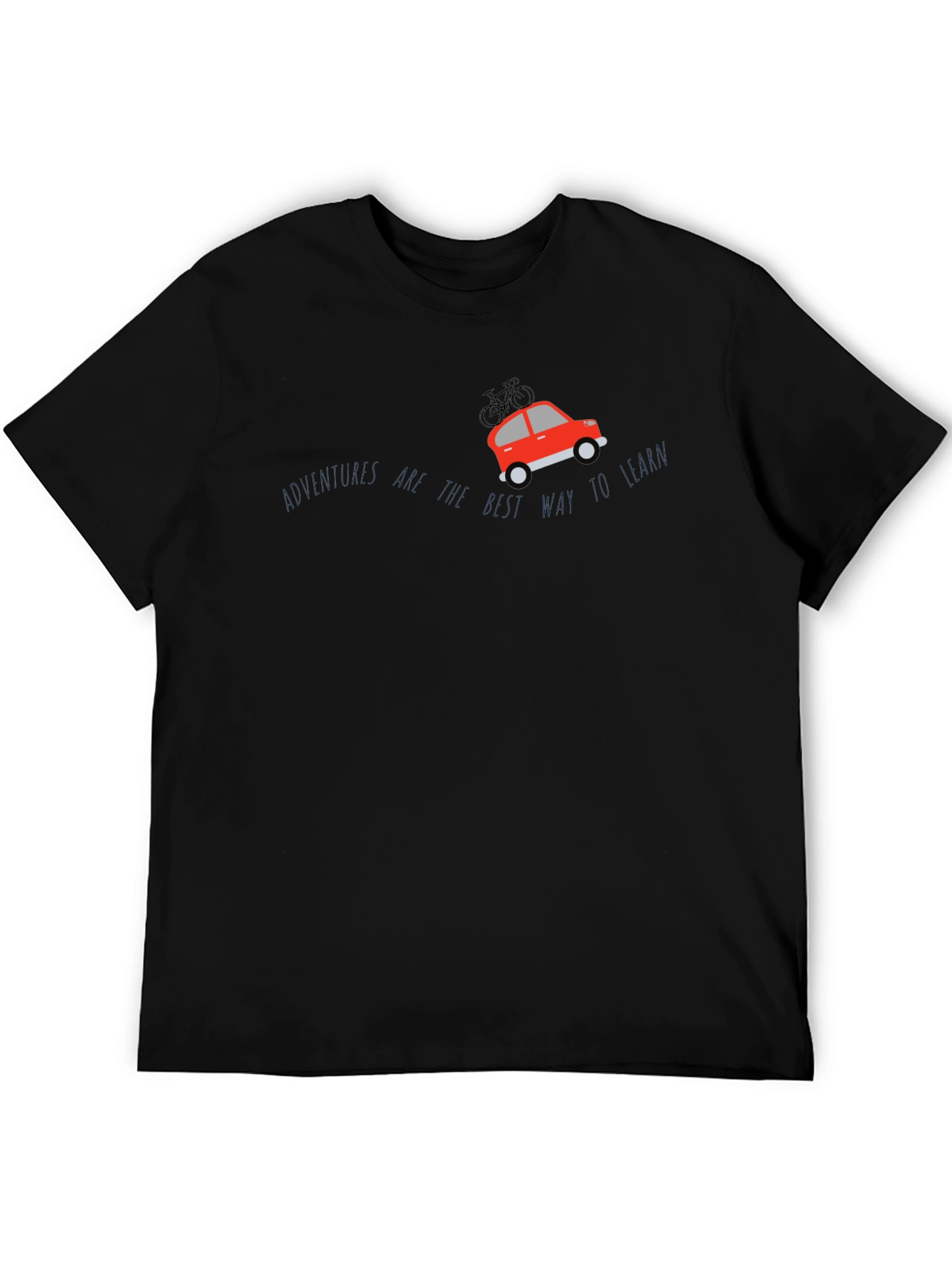 Adventure Awaits Graphic Tee - Stylish Black T-Shirt