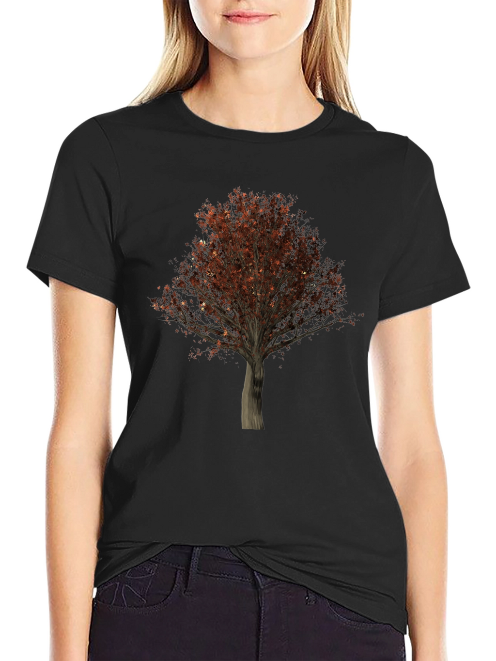 Tree Graphic Black T-Shirt - Nature Inspired Tee
