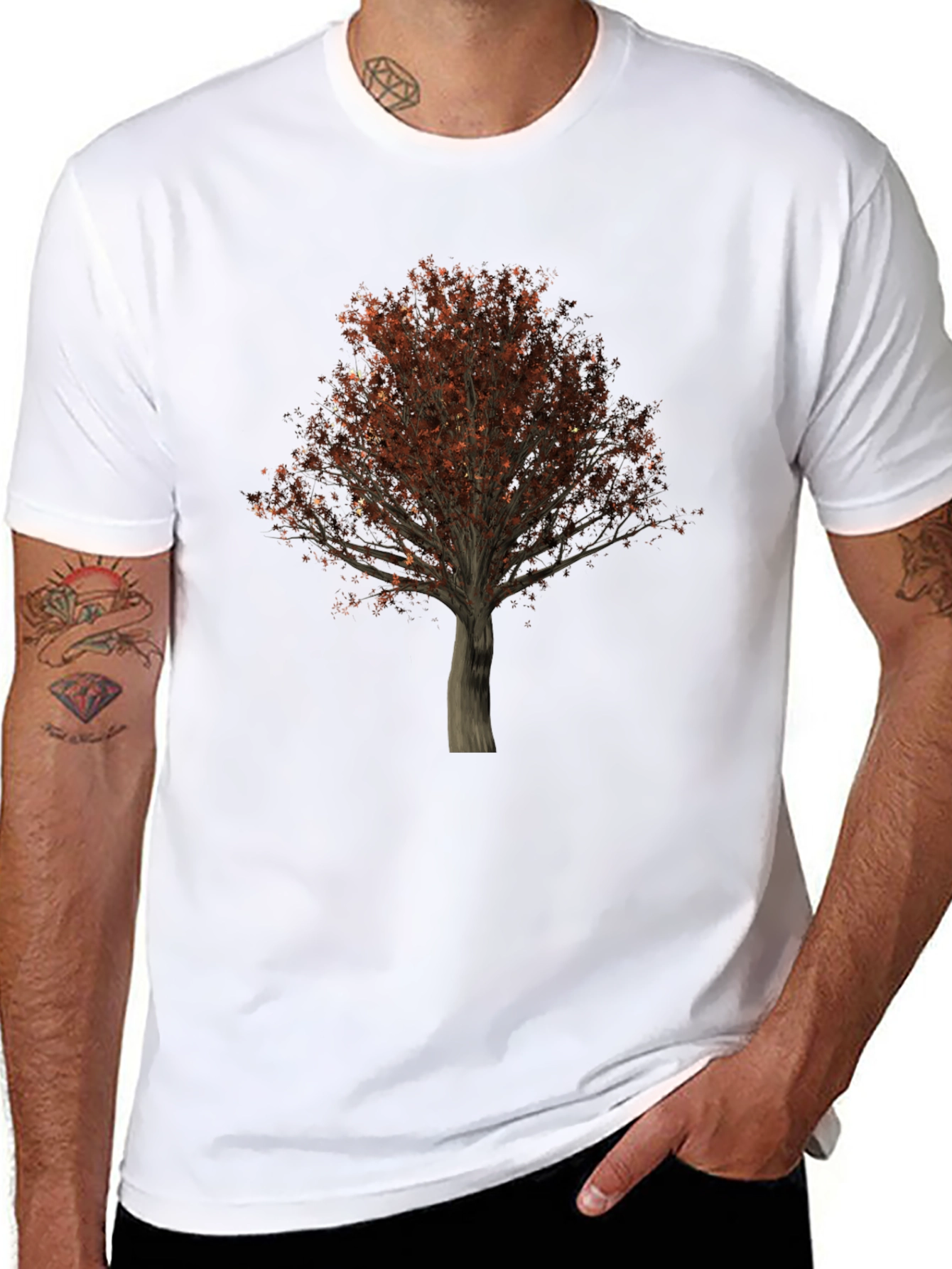 Tree Graphic Black T-Shirt - Nature Inspired Tee