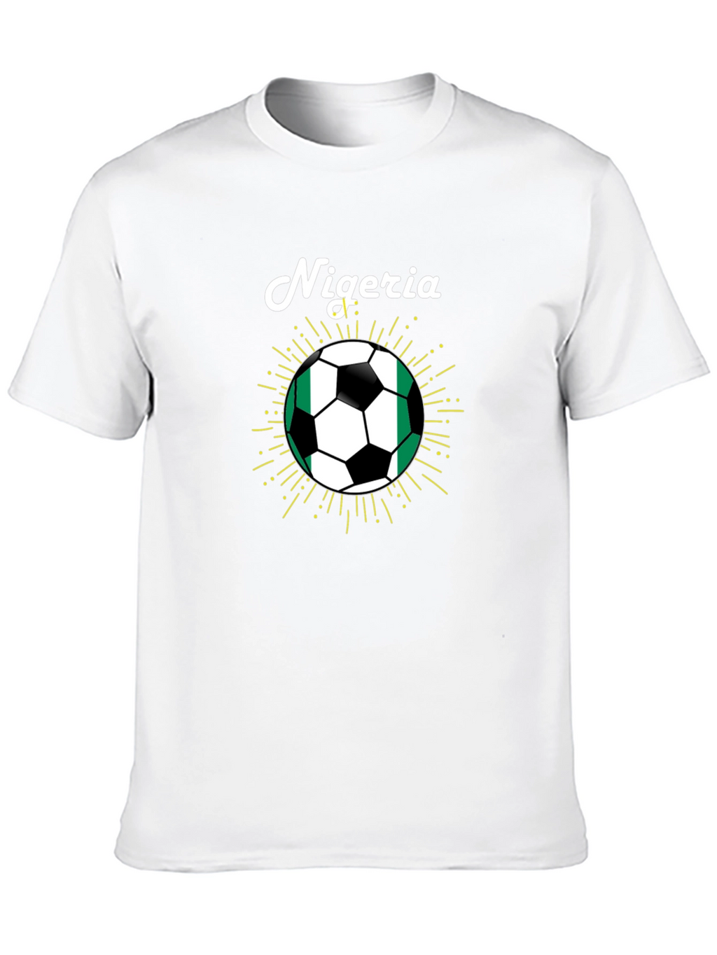 Nigeria Soccer Ball T-Shirt - Black