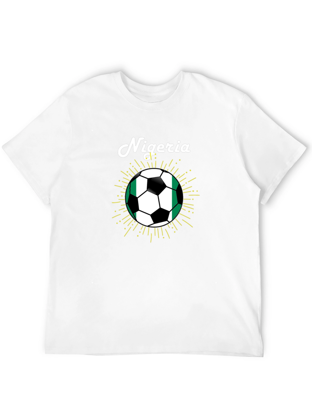 Nigeria Soccer Ball T-Shirt - Black